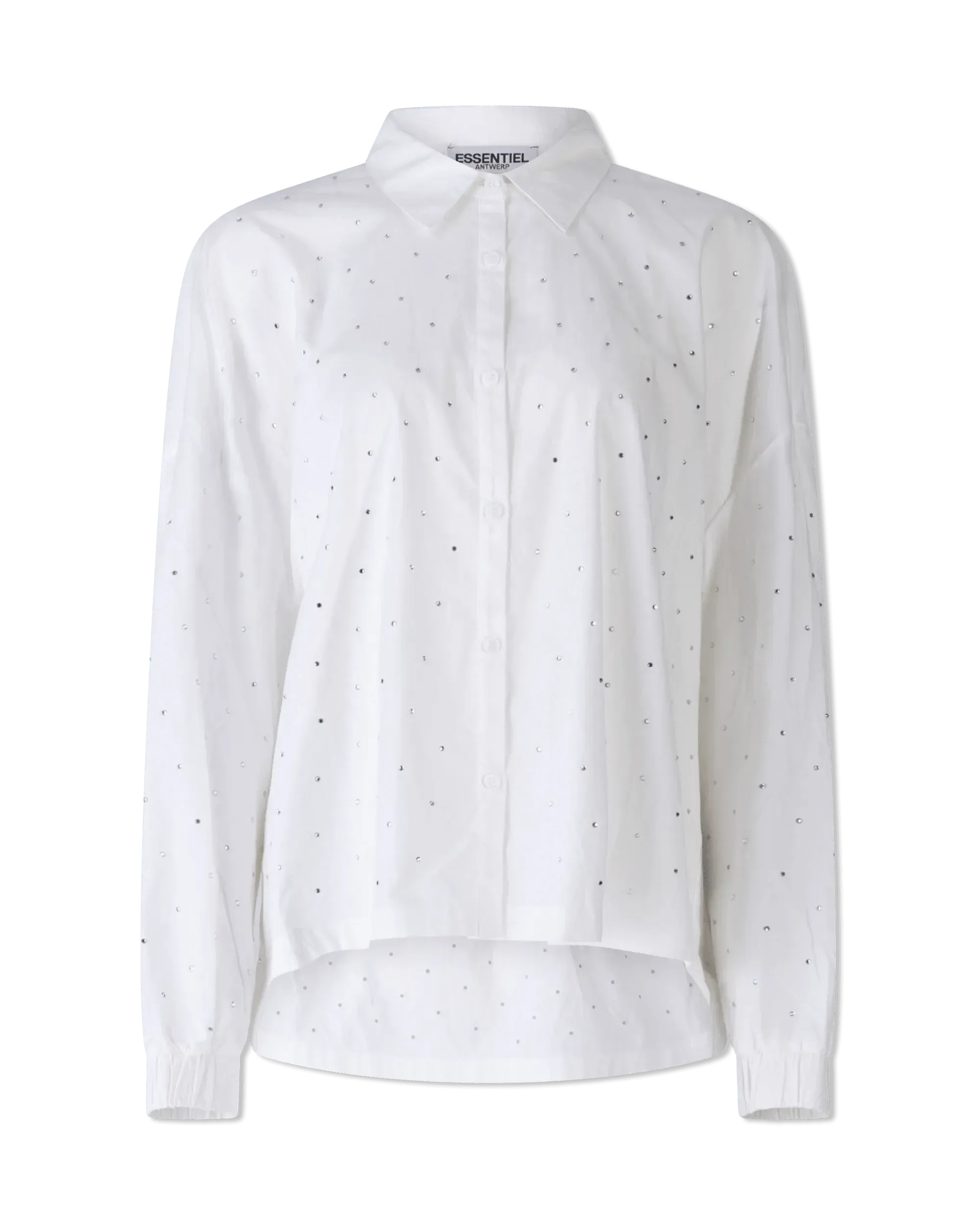 Rhinestone Embellished Poplin Shirt