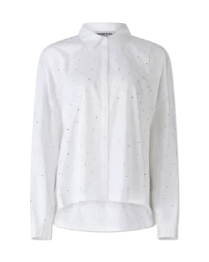 Rhinestone Embellished Poplin Shirt