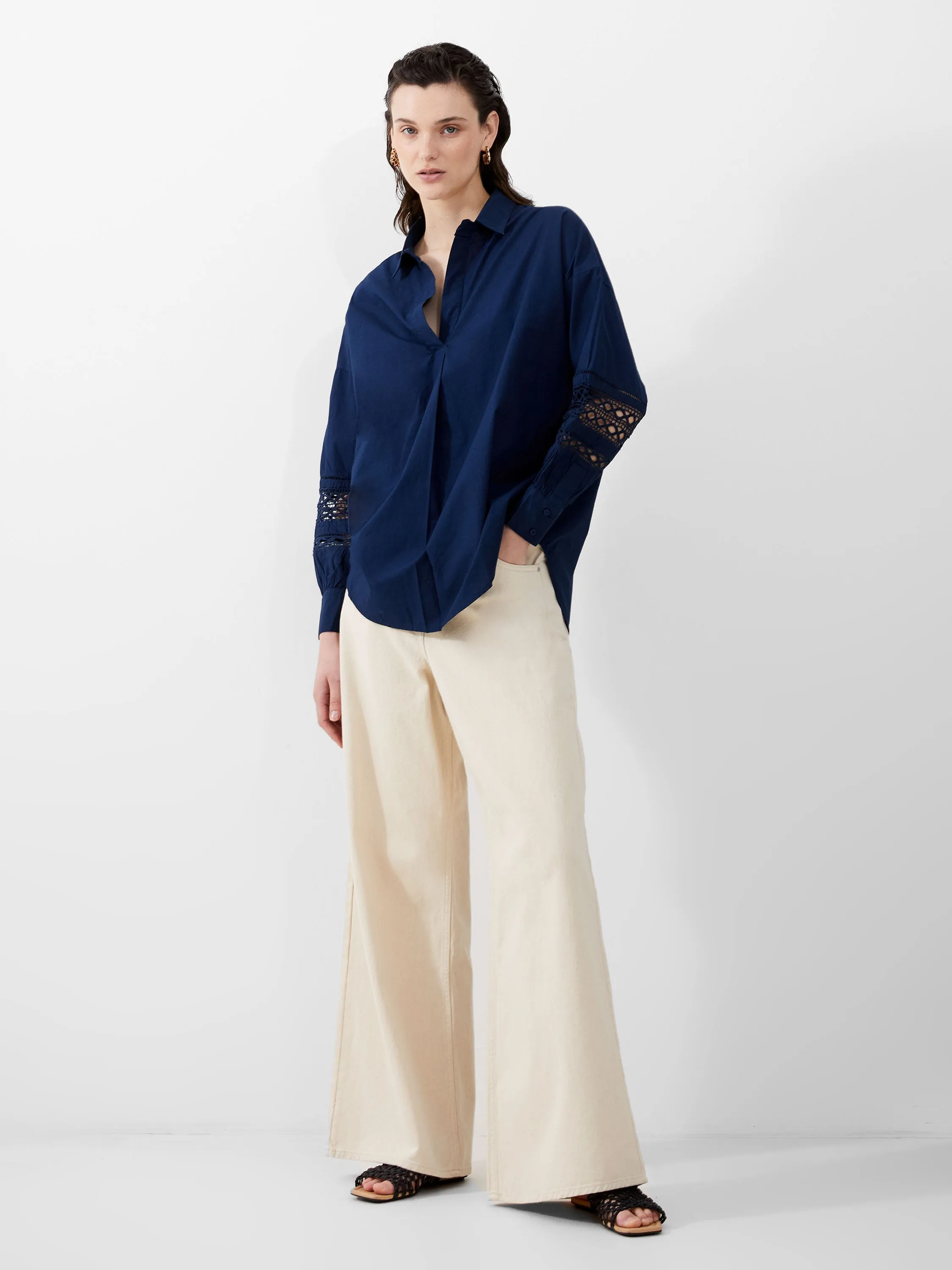 Rhodes Embroidered Long Sleeve Popover Shirt