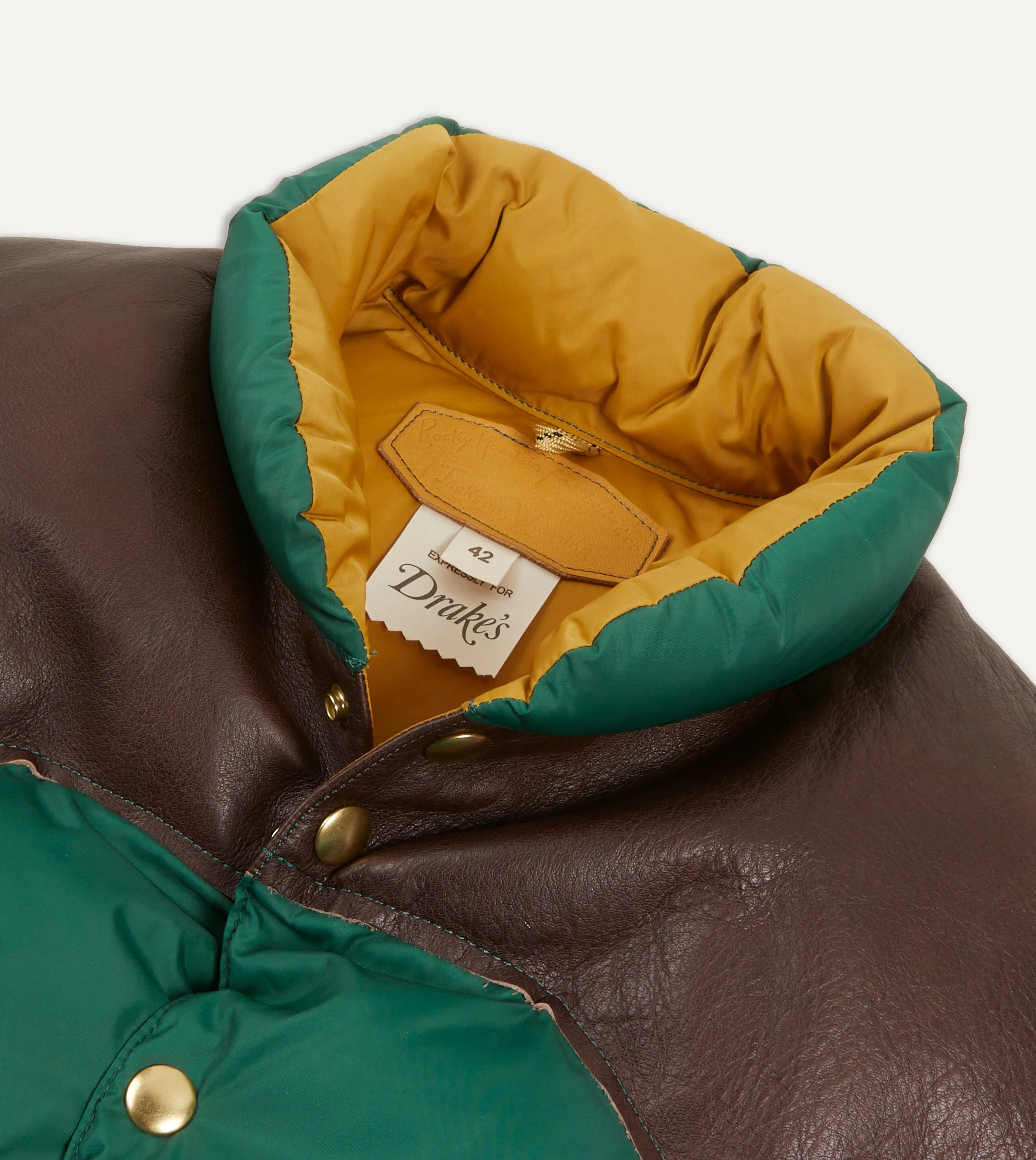 Rocky Mountain Featherbed for Drake's Green Nylon Leather Christy Down Vest