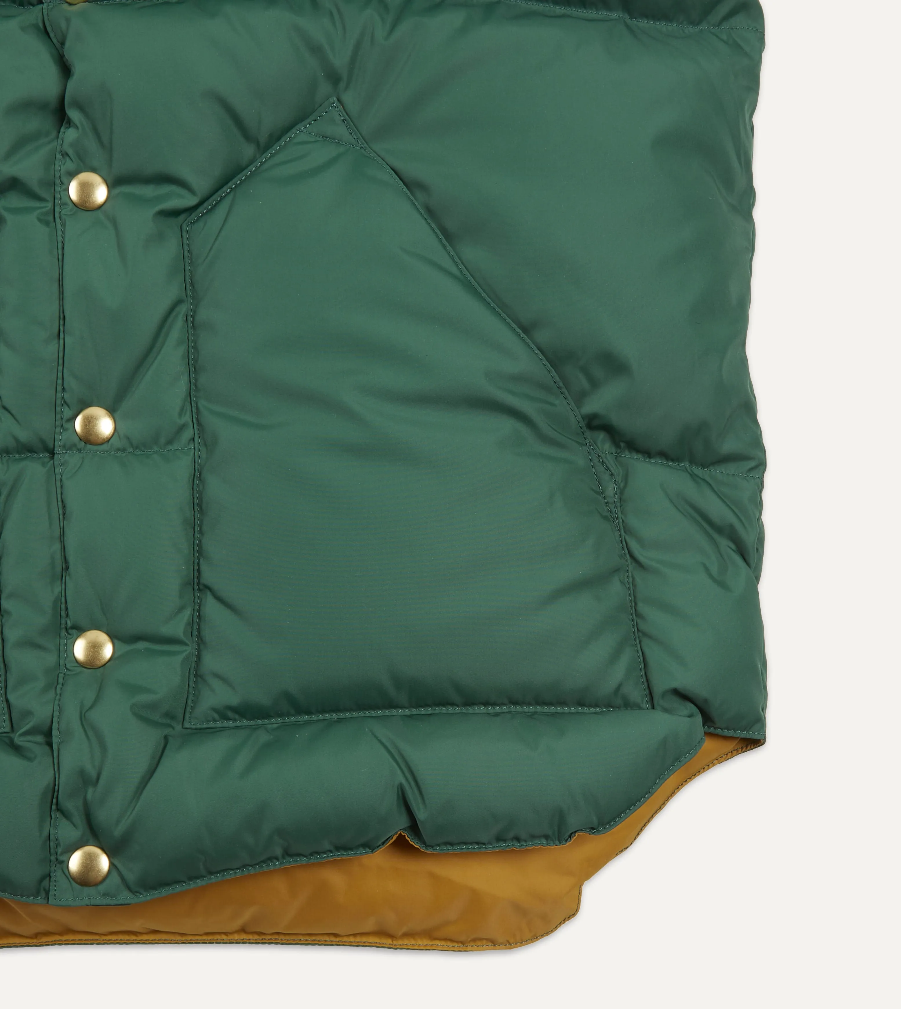 Rocky Mountain Featherbed for Drake's Green Nylon Leather Christy Down Vest
