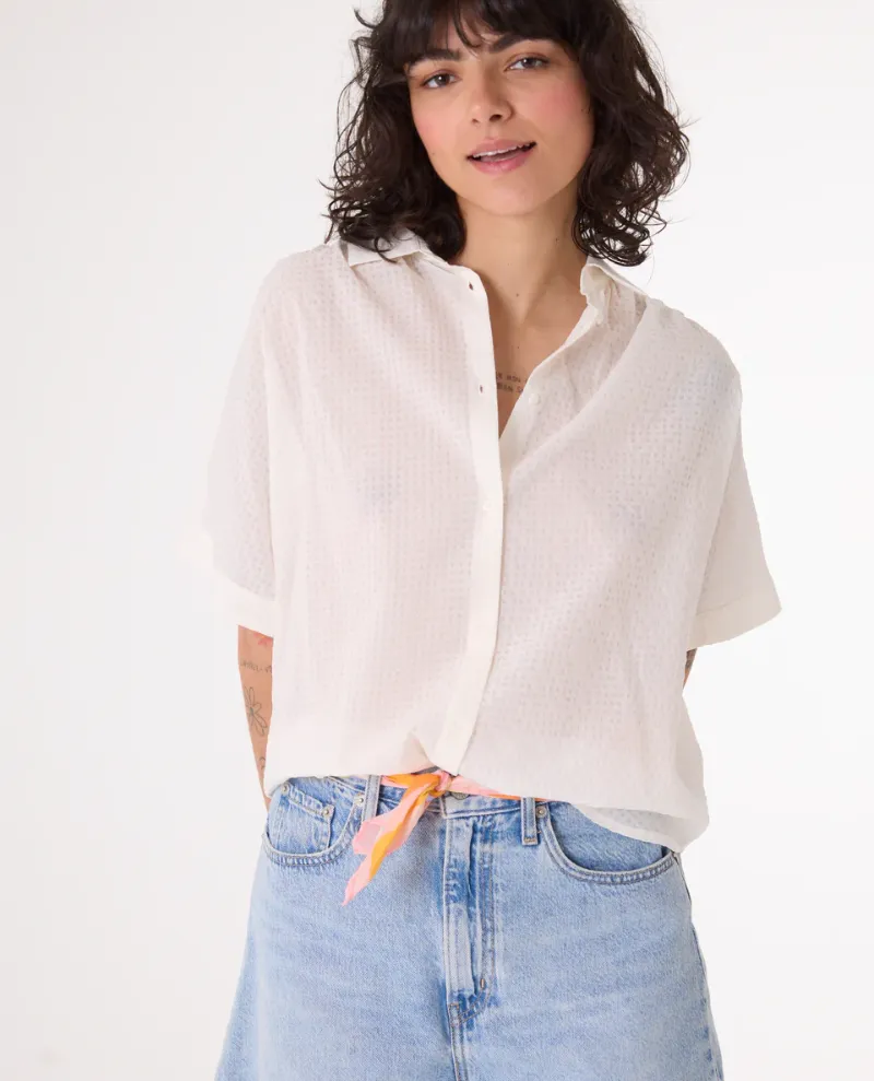 Sacre Coeur Louisa Ecru Check Shirt
