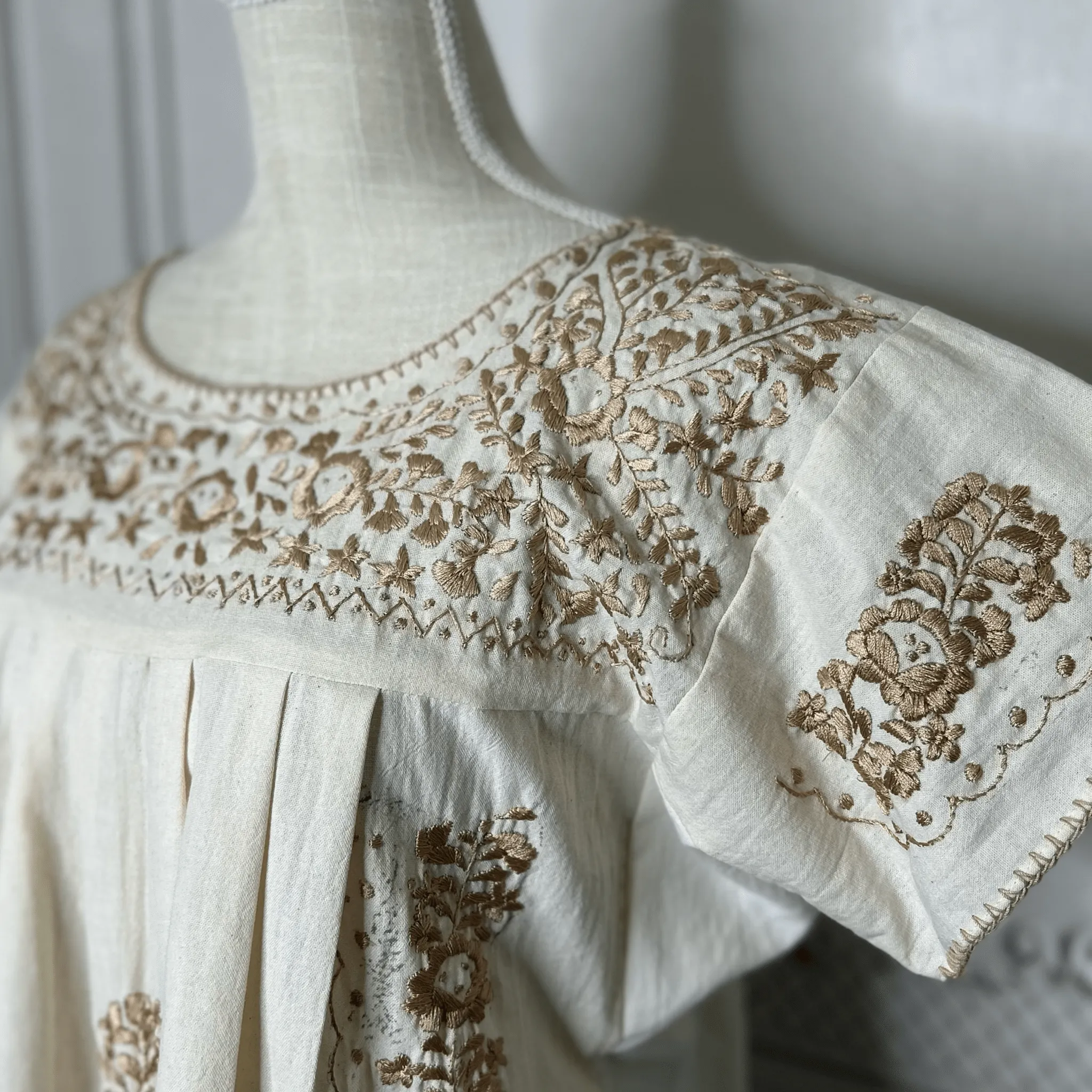 San Antonino Mexican Blouse - Sandrita Gold