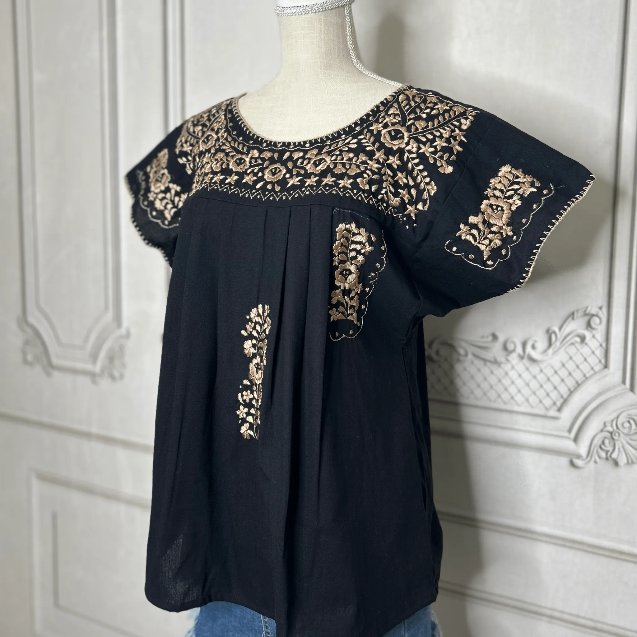 San Antonino Mexican Blouse - Sandrita Gold