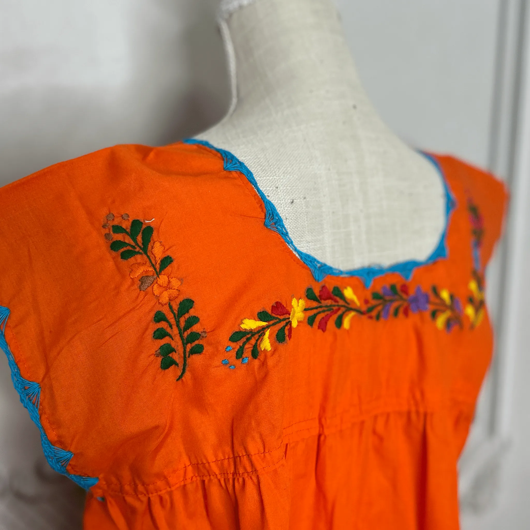 San Antonino Mexican Sleeveless Dress - Multi