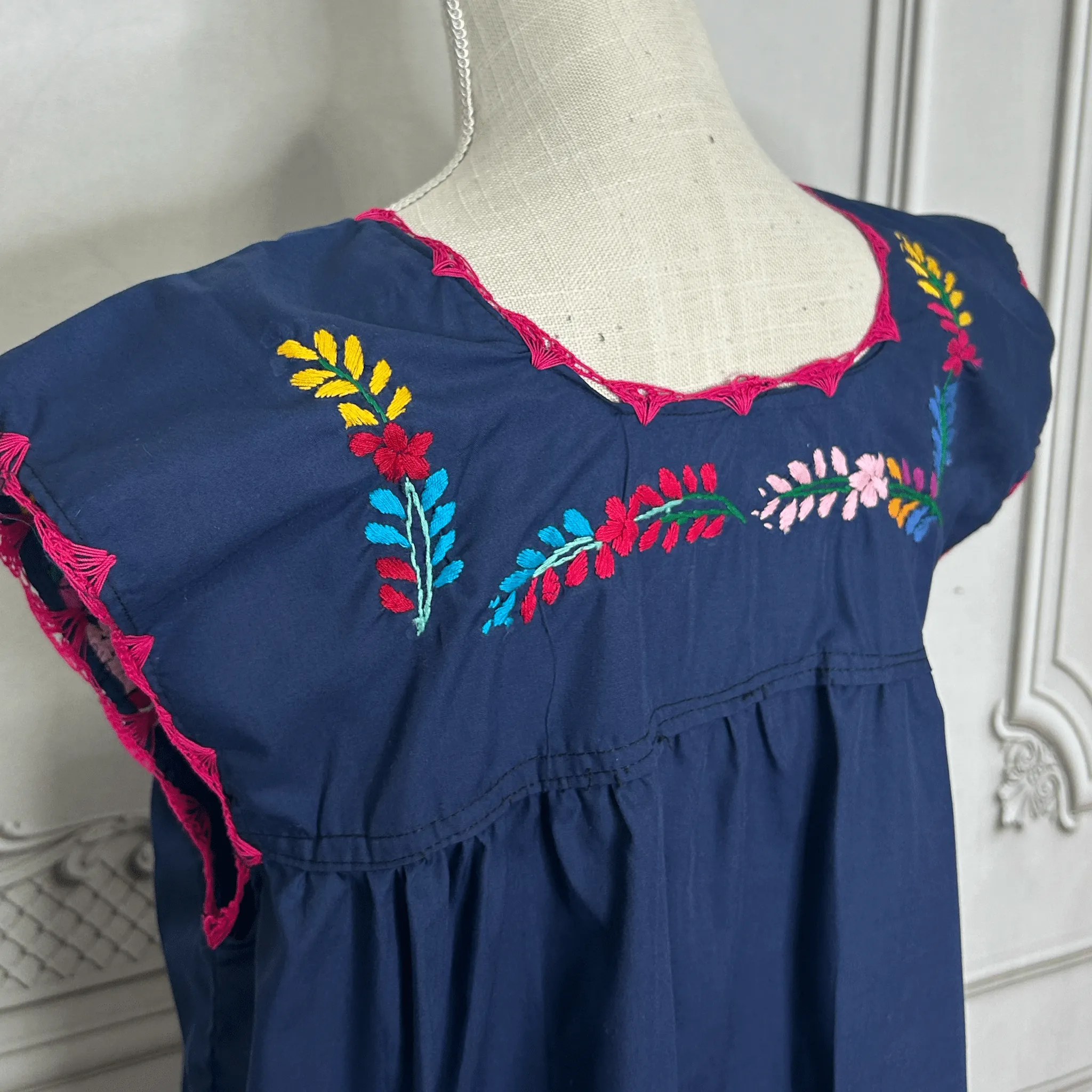 San Antonino Mexican Sleeveless Dress - Multi