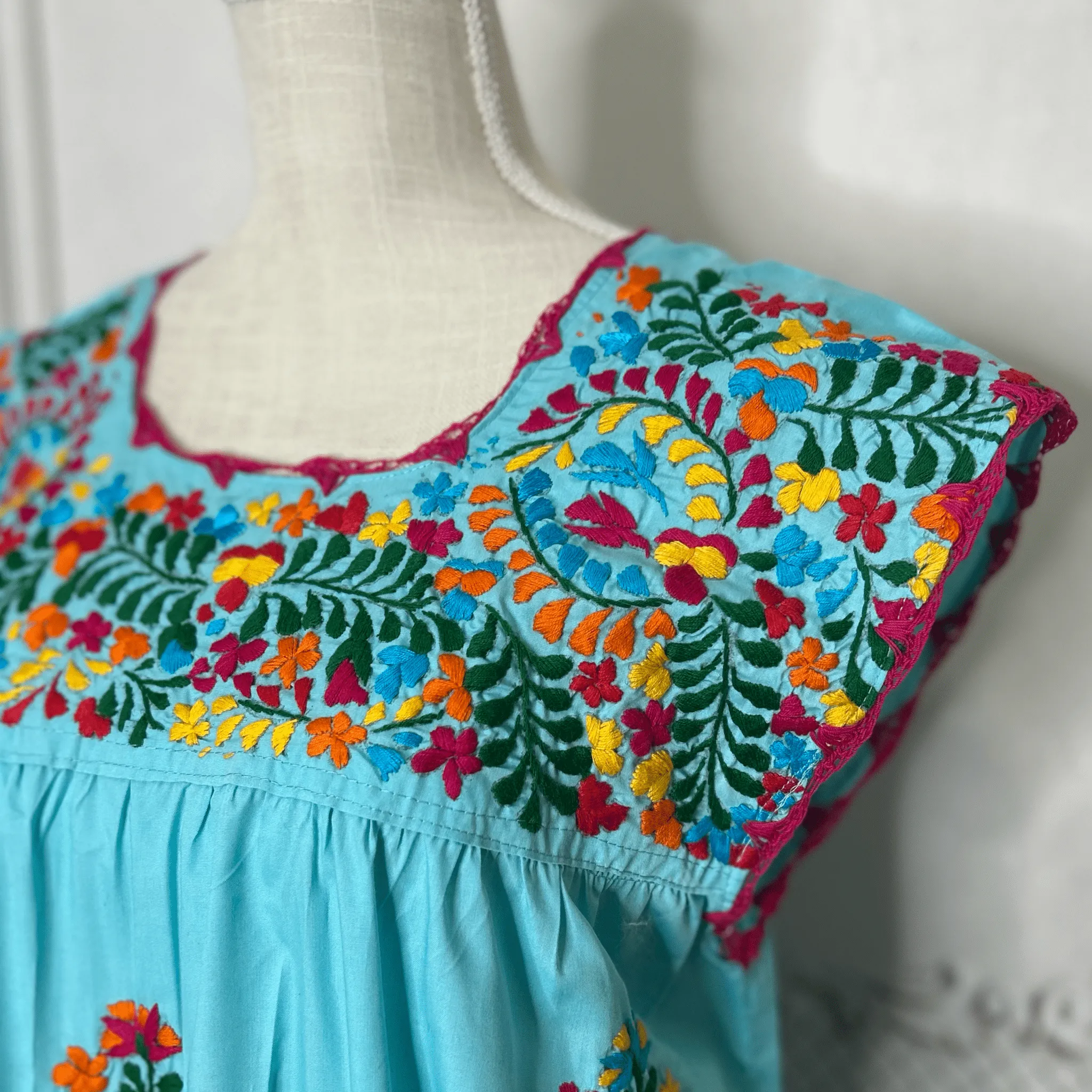 San Antonino Mexican Sleeveless Dress - Multi