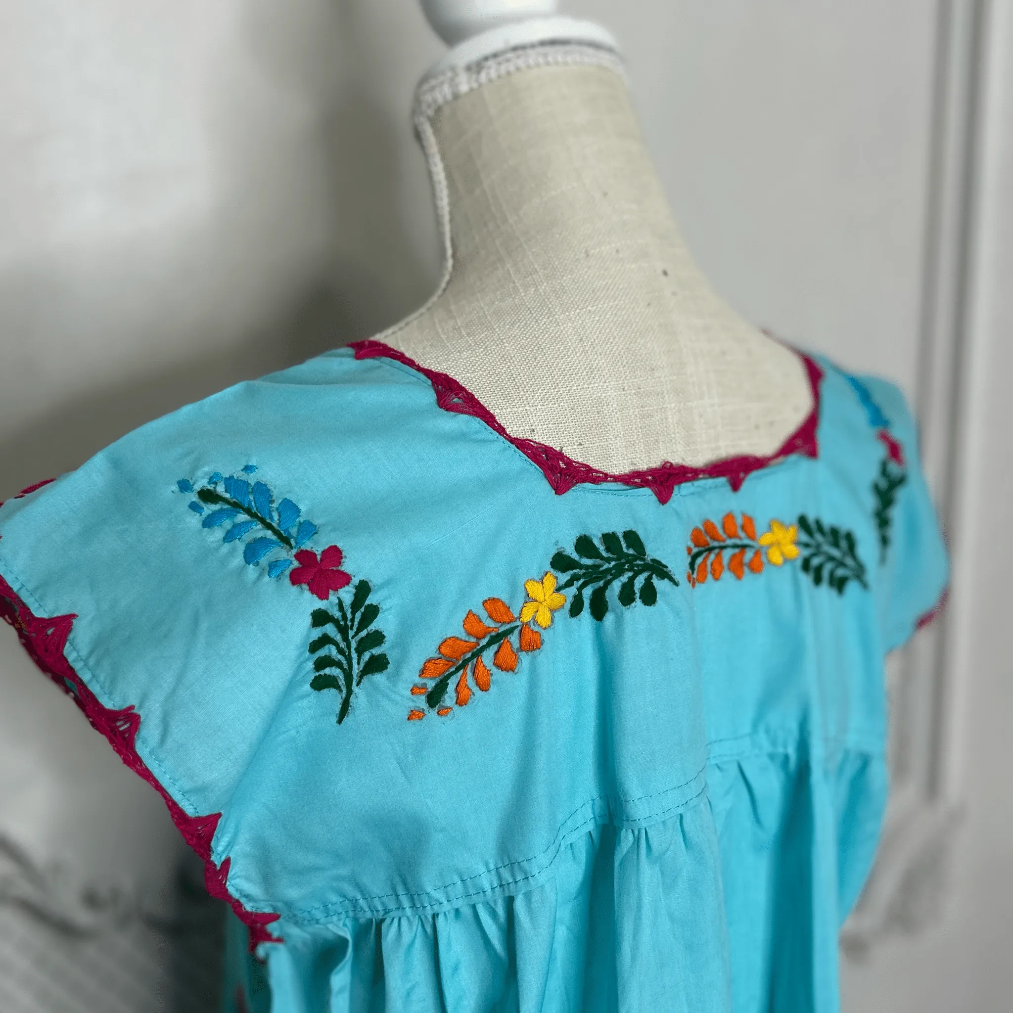 San Antonino Mexican Sleeveless Dress - Multi