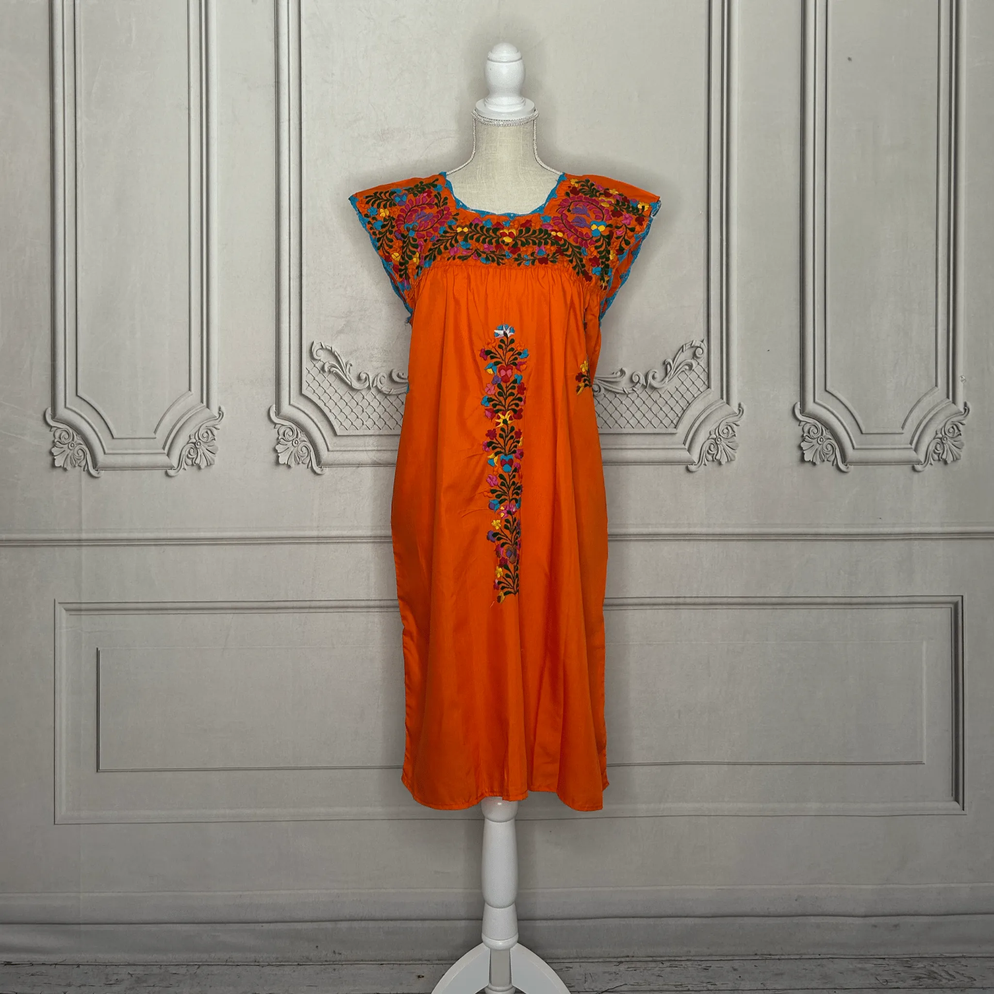 San Antonino Mexican Sleeveless Dress - Multi