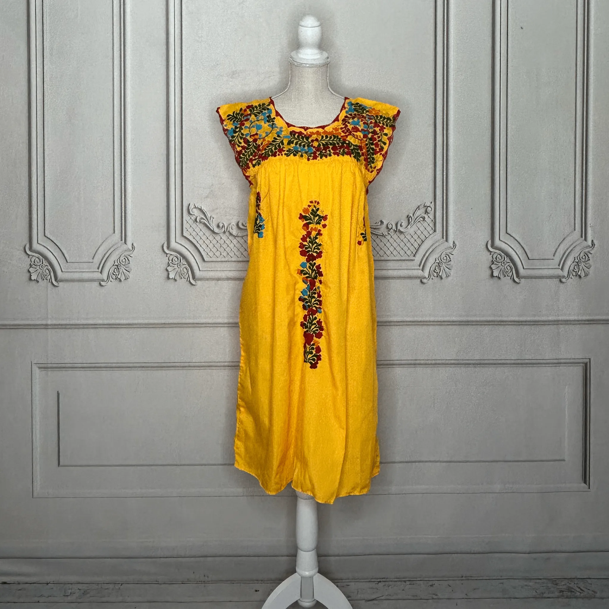 San Antonino Mexican Sleeveless Dress - Multi