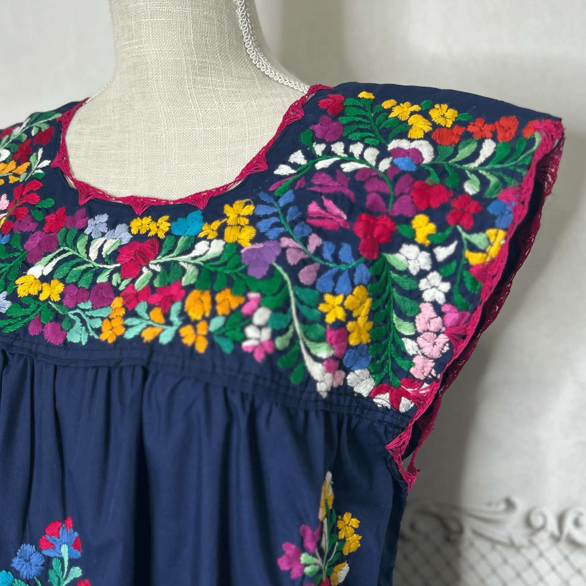 San Antonino Mexican Sleeveless Dress - Multi