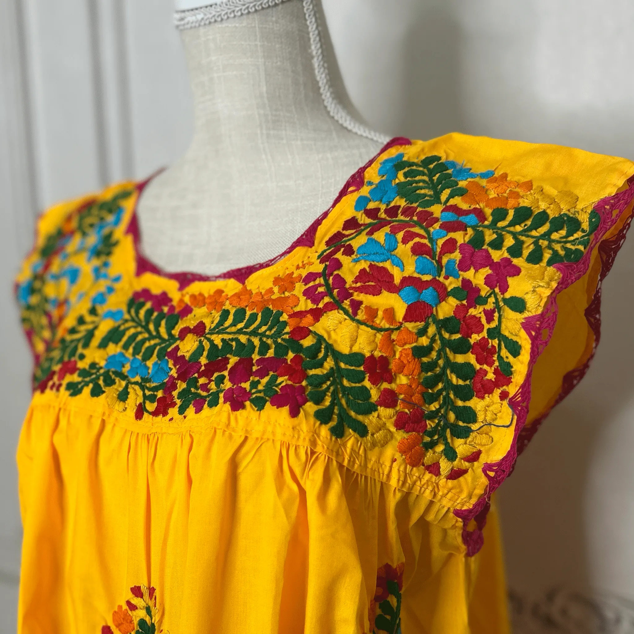 San Antonino Mexican Sleeveless Dress - Multi