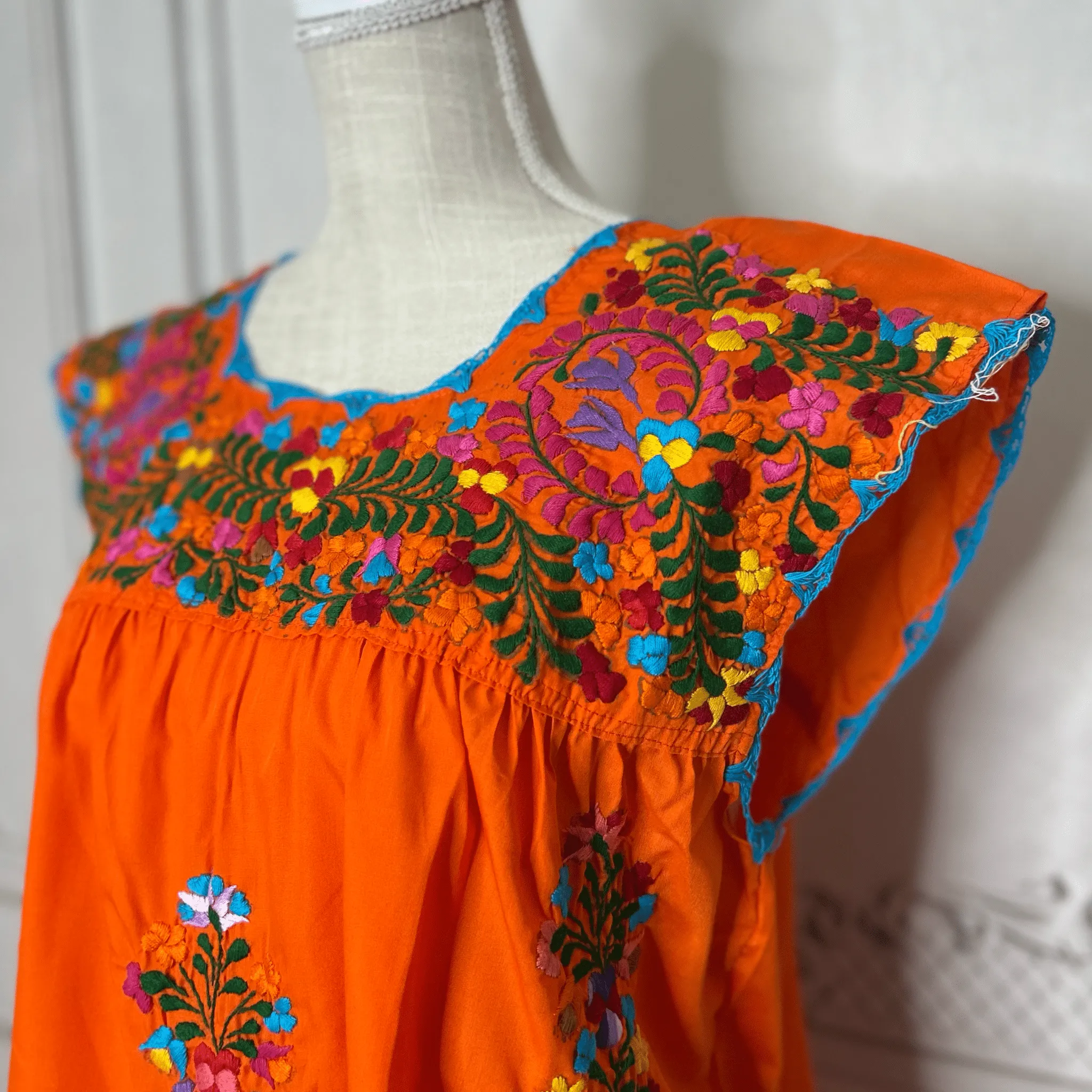 San Antonino Mexican Sleeveless Dress - Multi