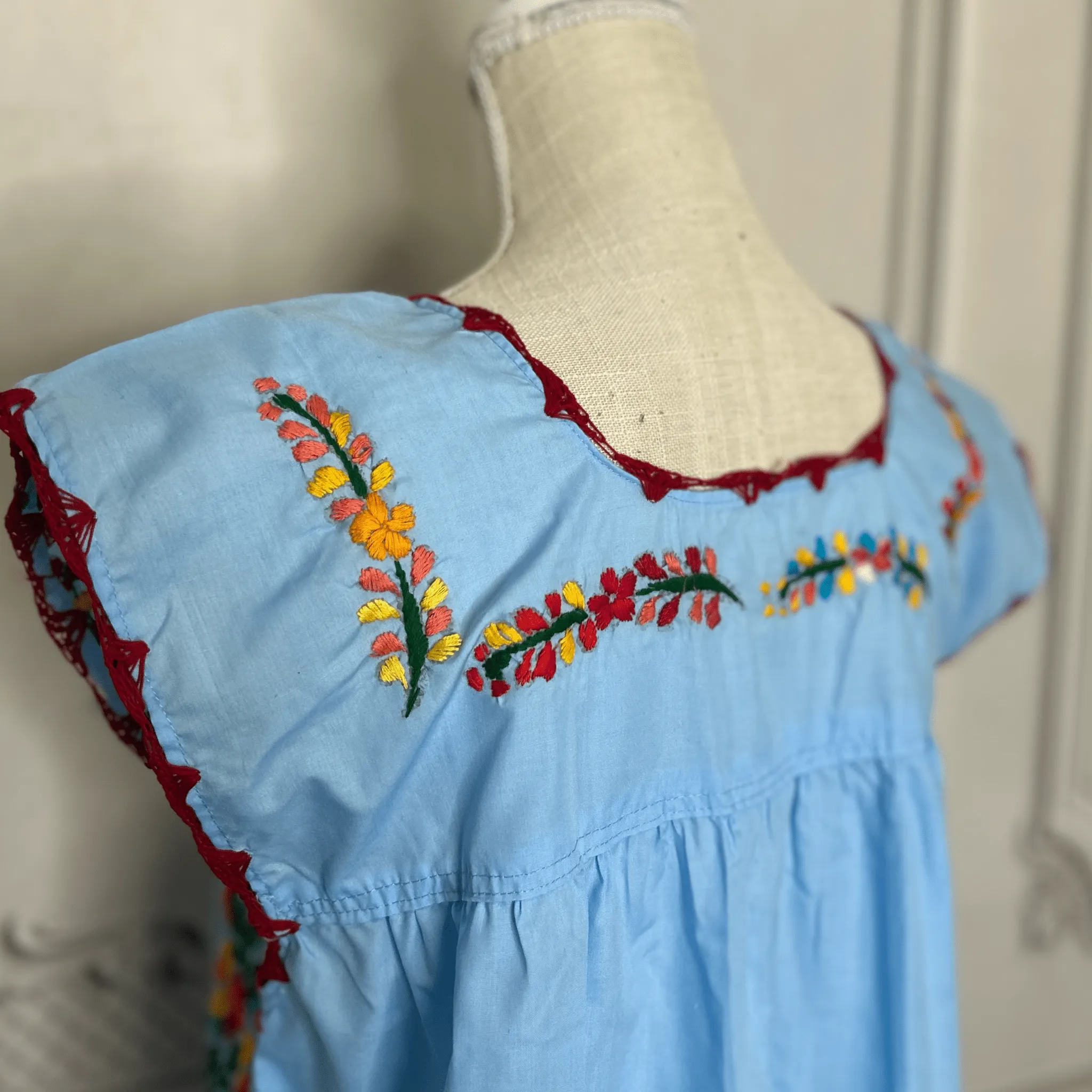 San Antonino Mexican Sleeveless Dress - Multi
