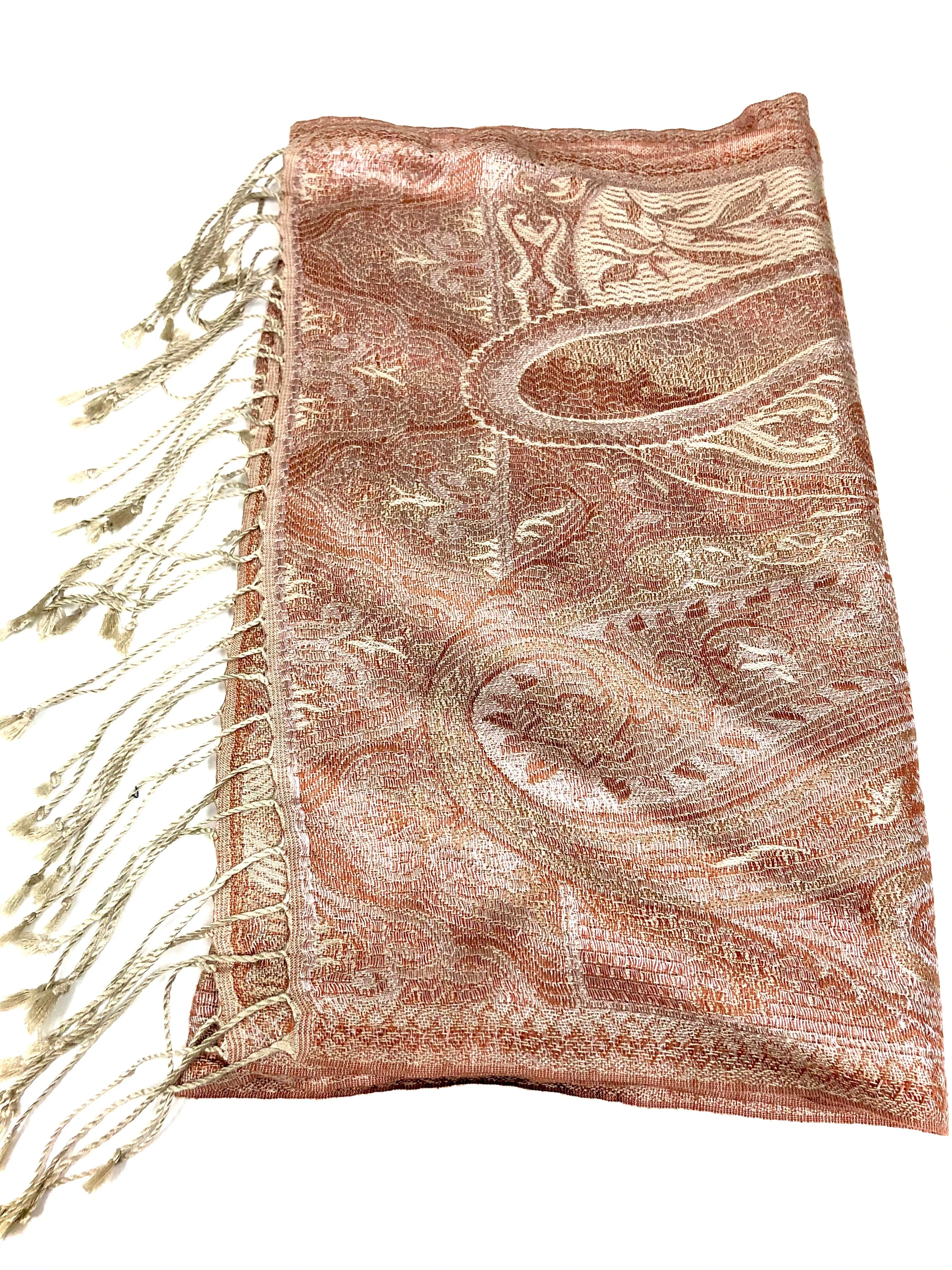 Silk jacquard loom scarf