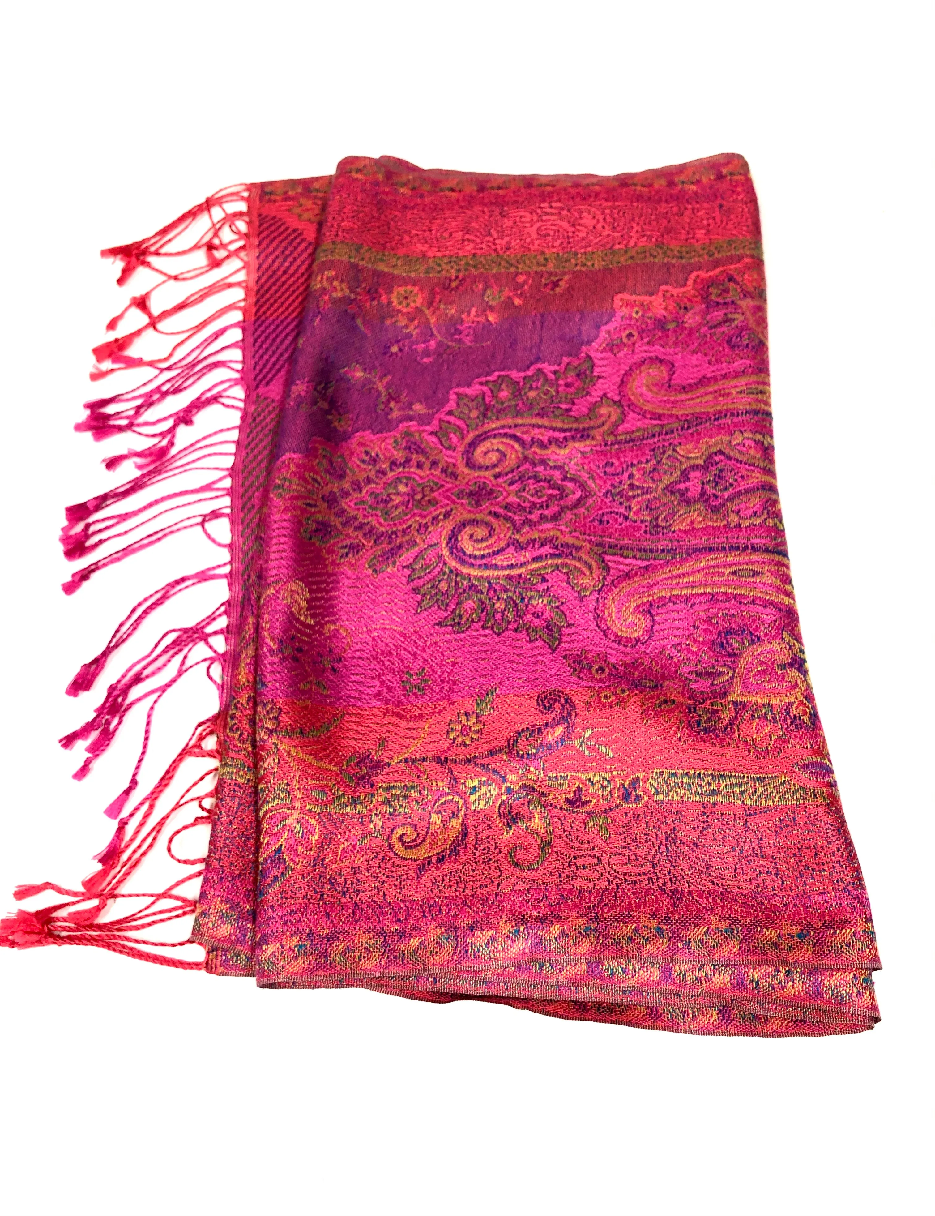 Silk jacquard loom scarf