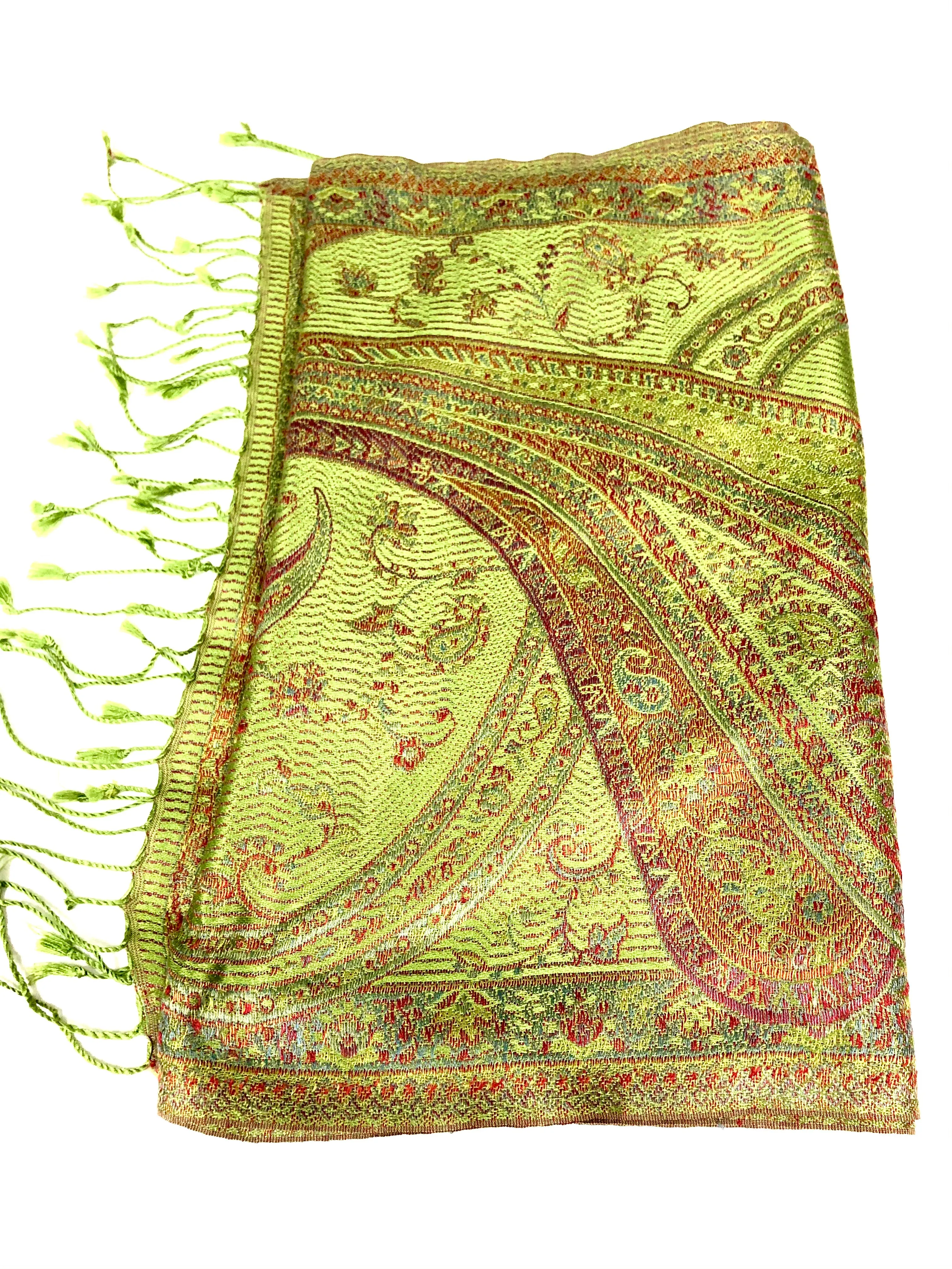 Silk jacquard loom scarf