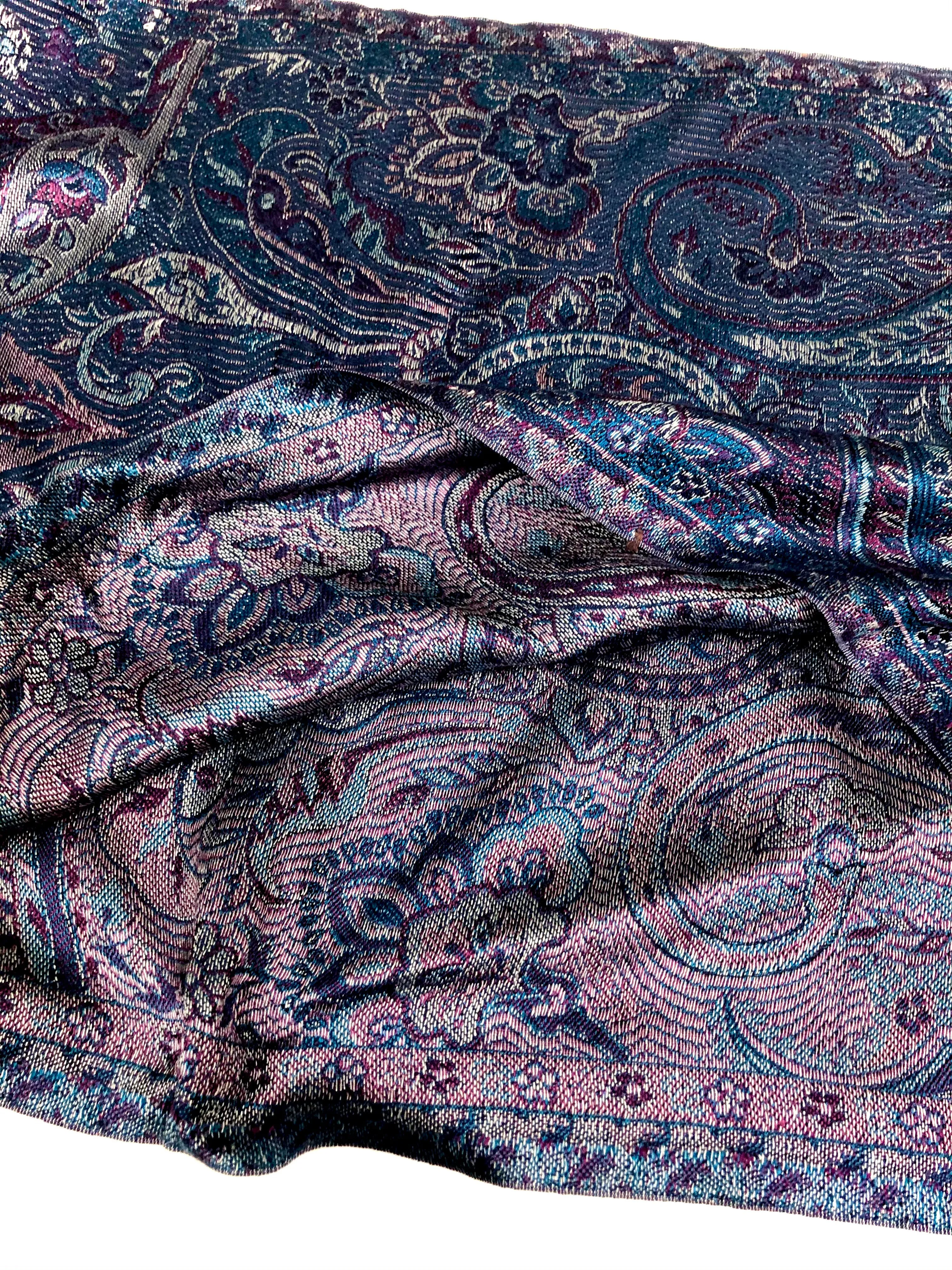 Silk jacquard loom scarf