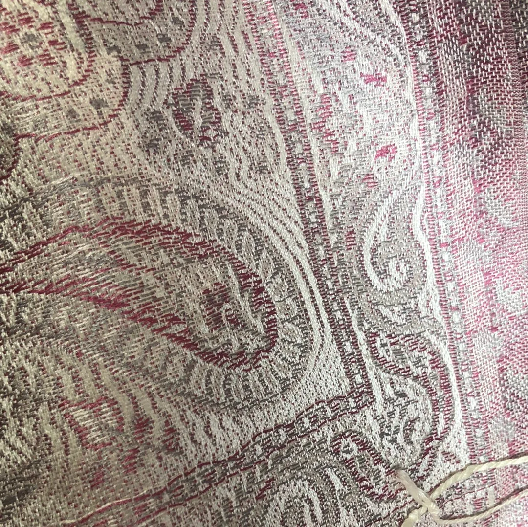 Silk jacquard loomed shawl