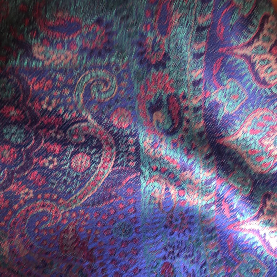 Silk jacquard loomed shawl