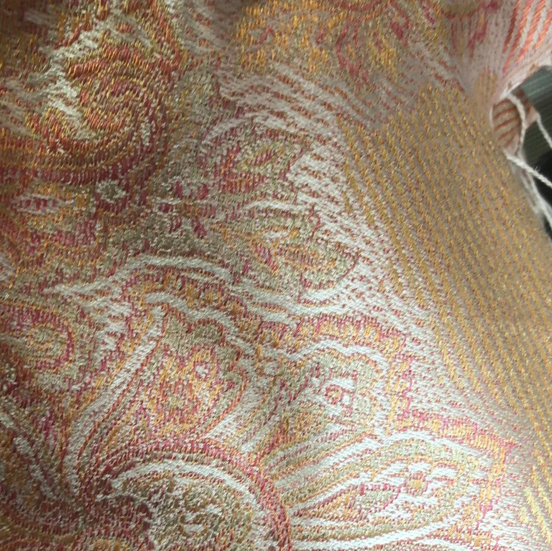Silk jacquard loomed shawl