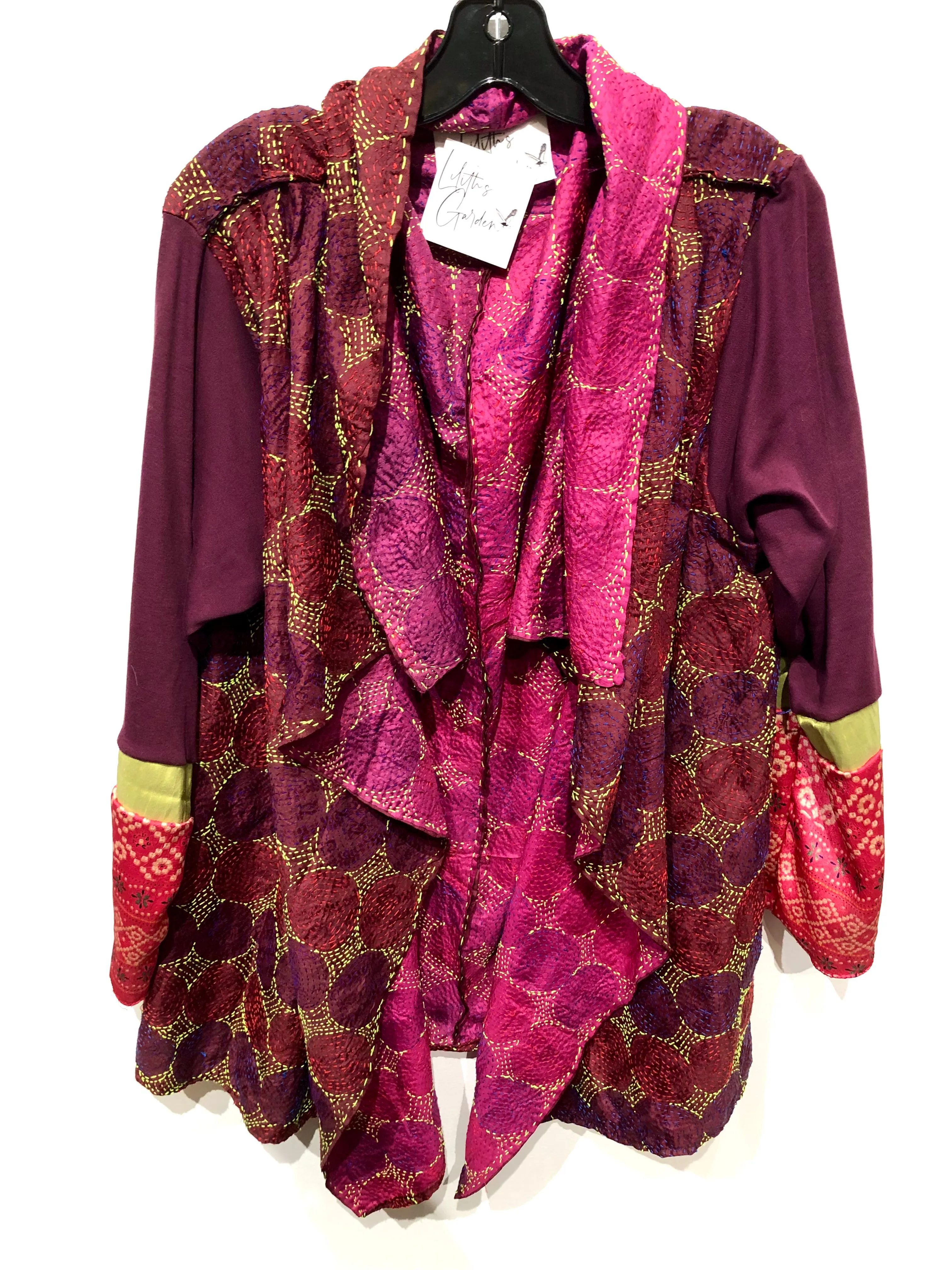 Silk kantha Jacket