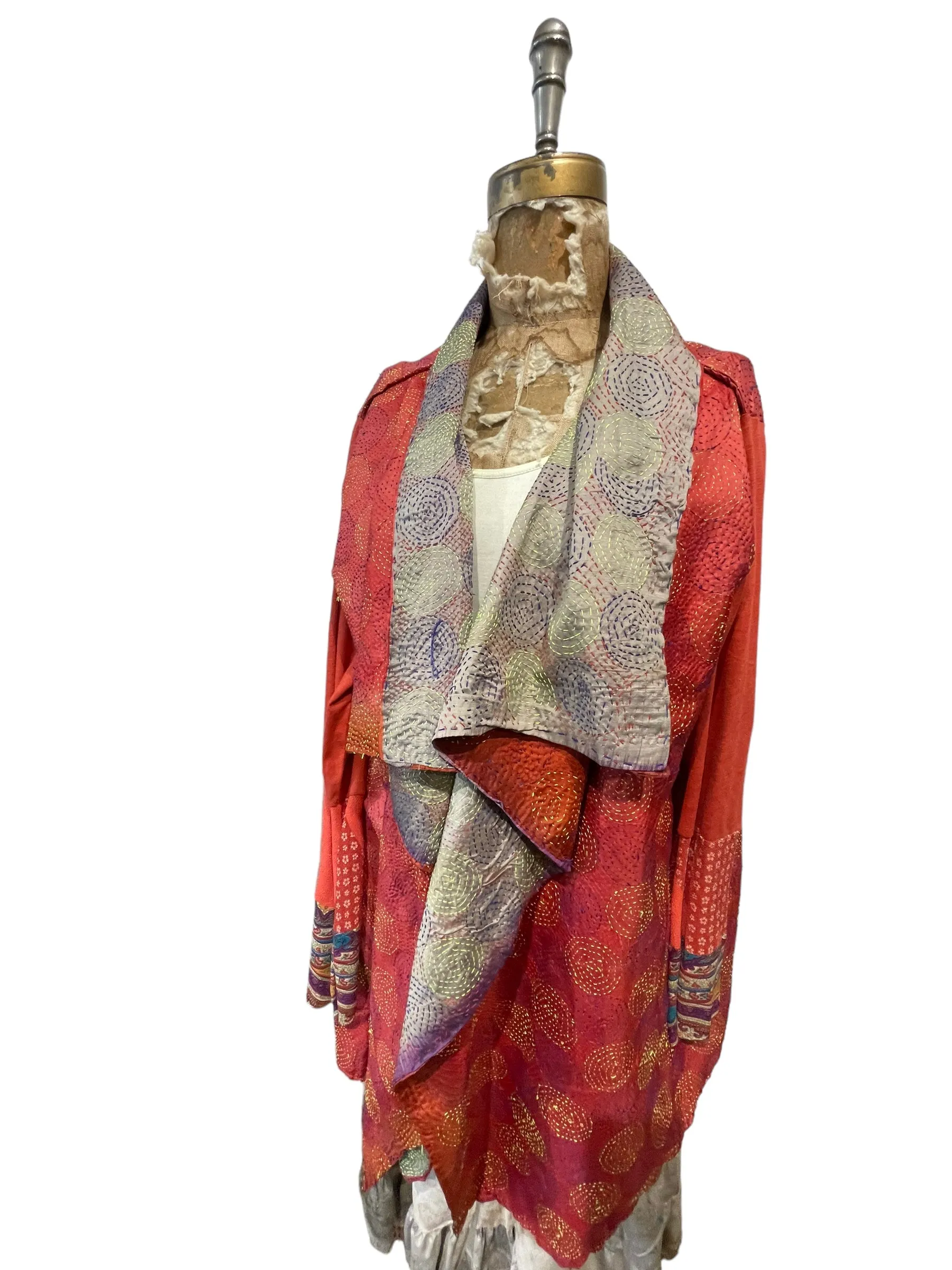Silk kantha Jacket