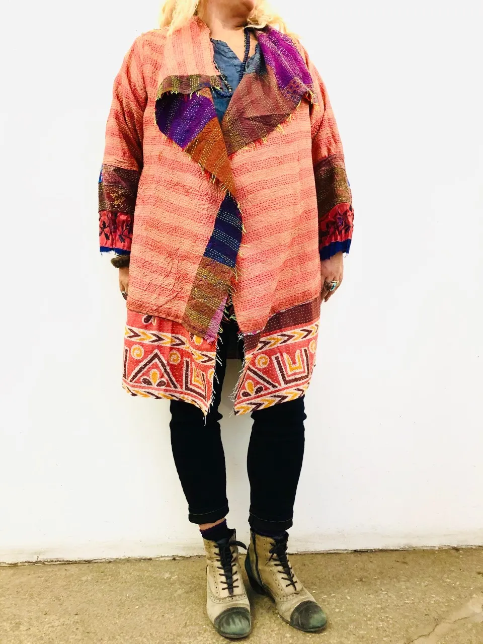 Silk kantha Jacket