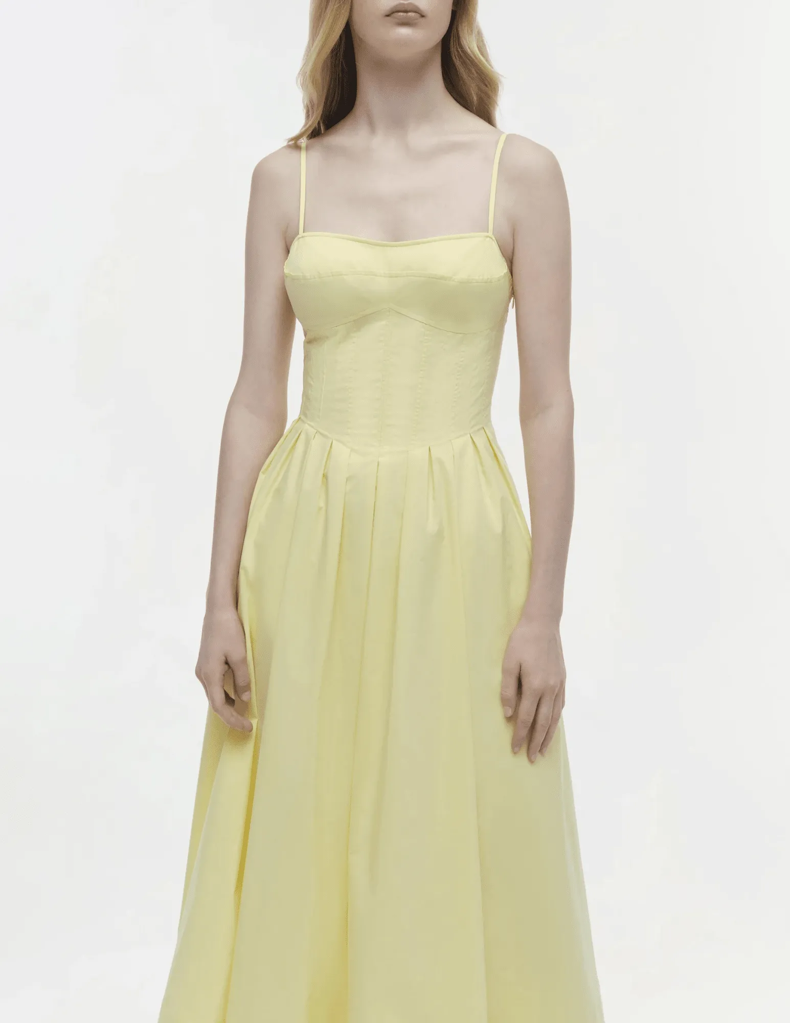 Simkhai Kittiya Bustier Sleeveless Midi Dress