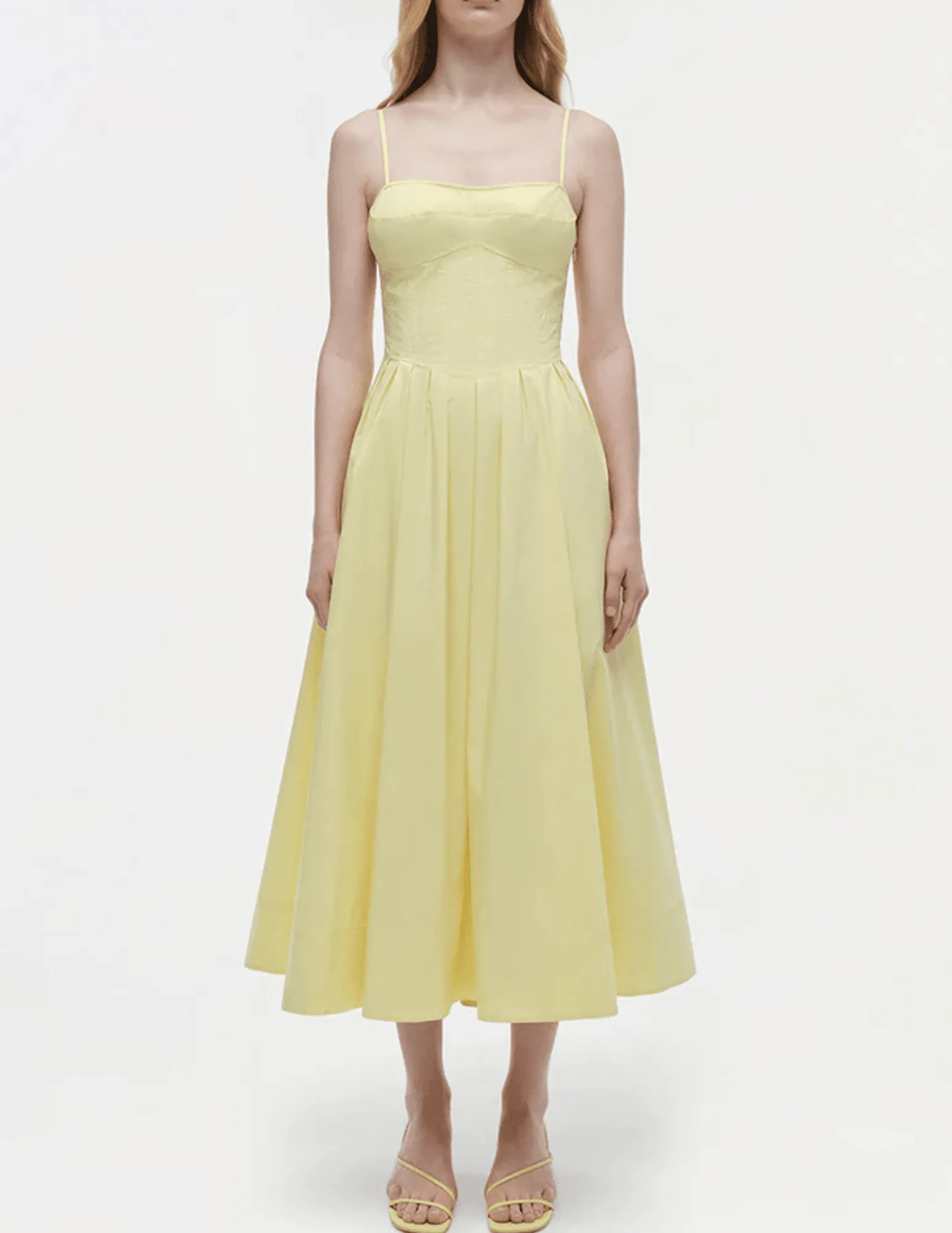 Simkhai Kittiya Bustier Sleeveless Midi Dress