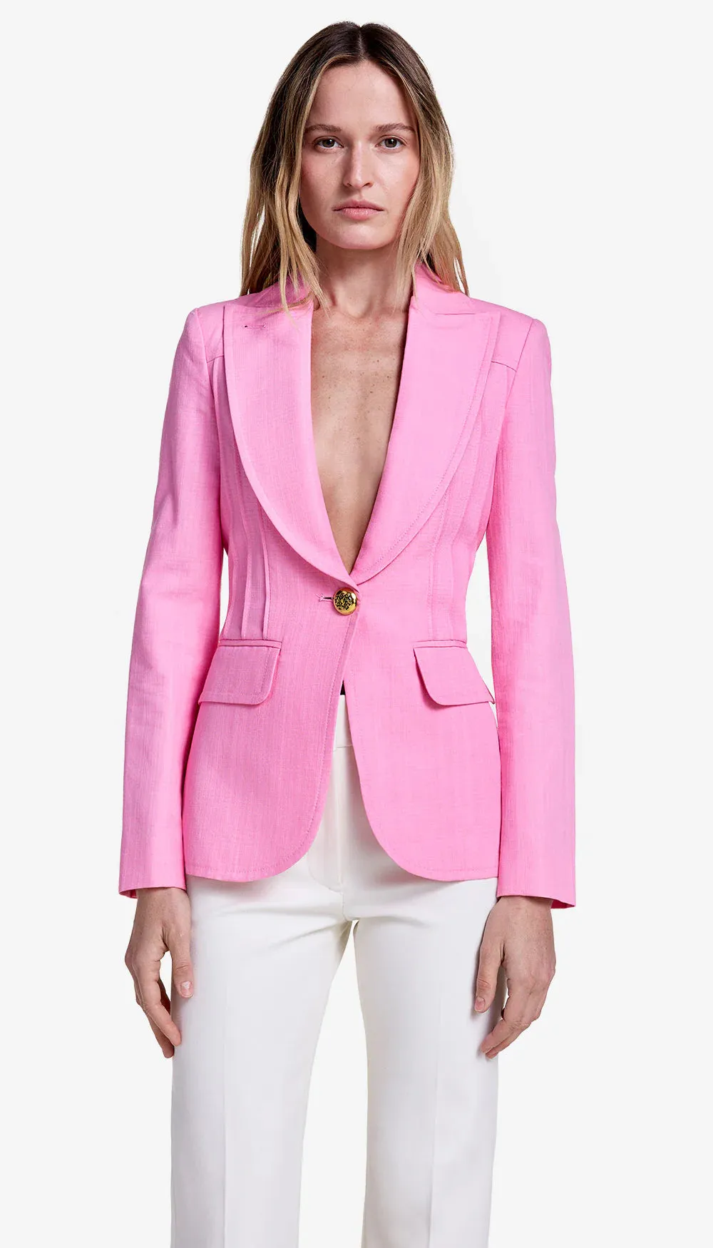 Sm109 Peony Pintuck Blazer