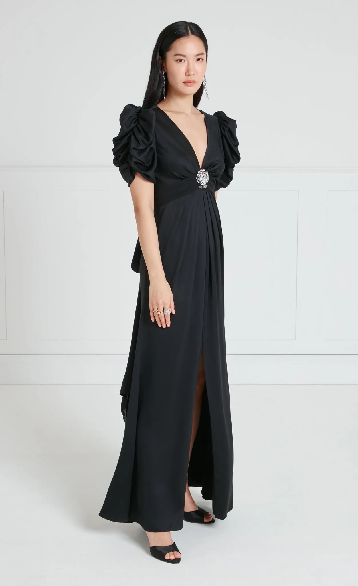 Sofia Sleeved Dress - Black