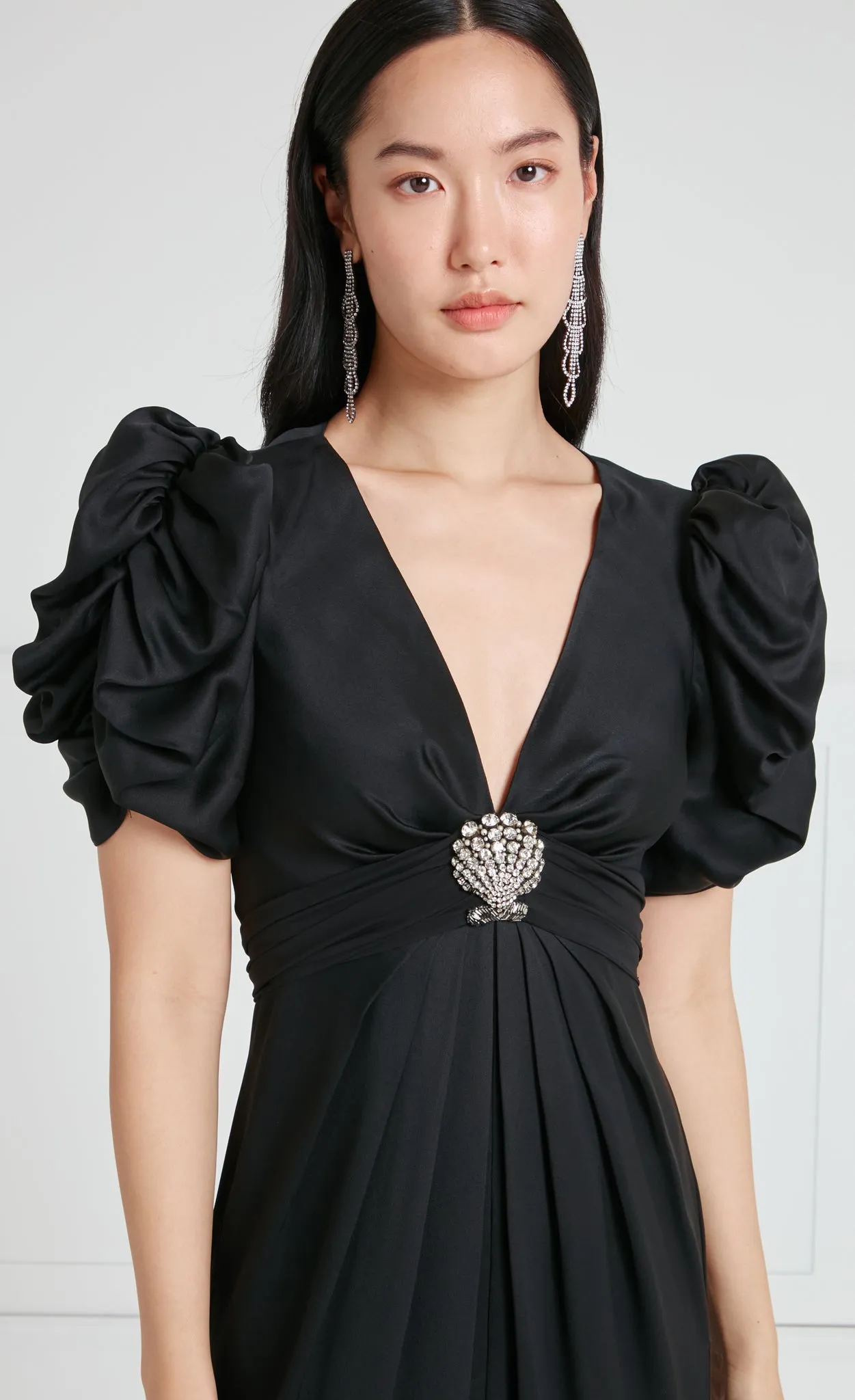 Sofia Sleeved Dress - Black