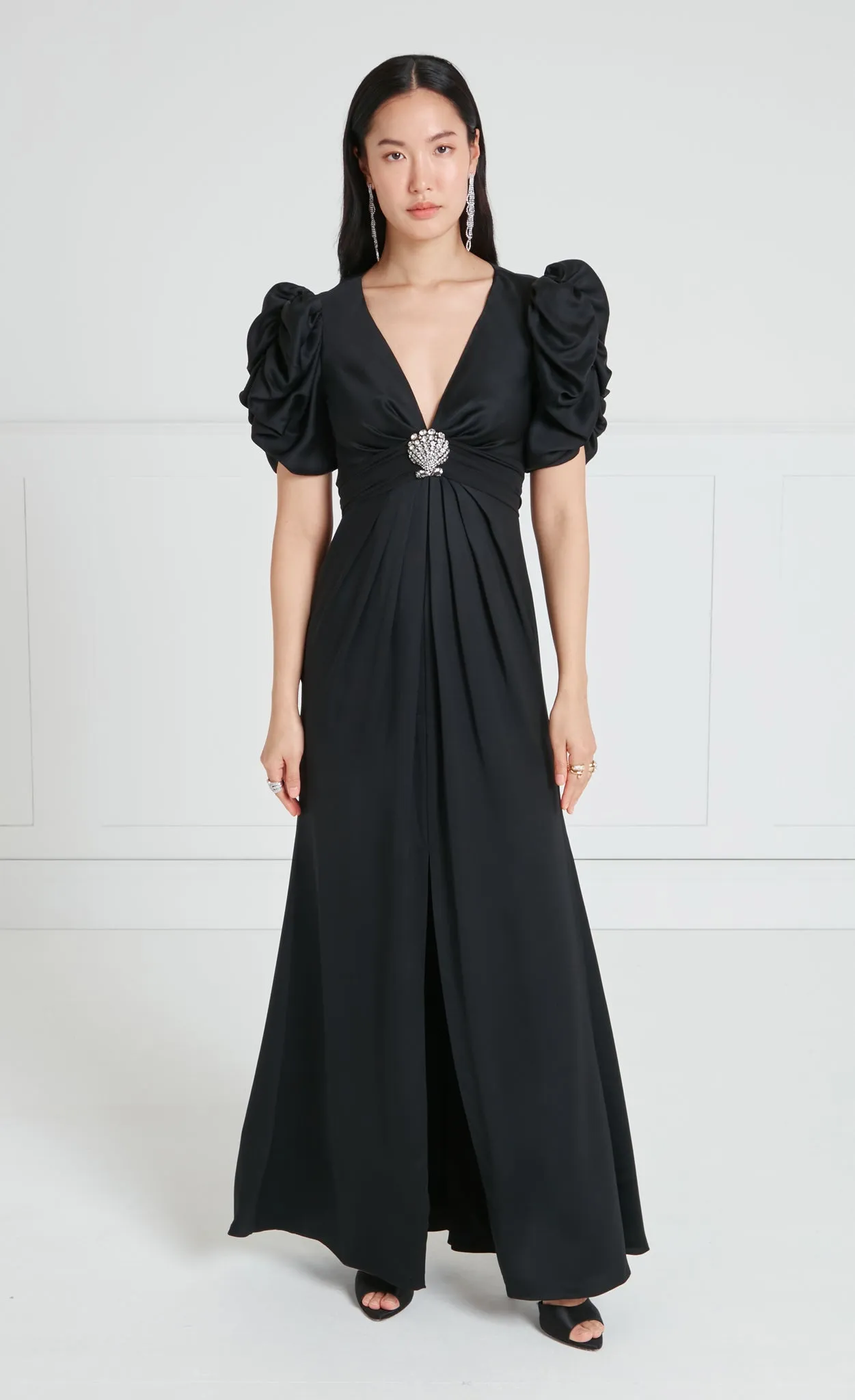Sofia Sleeved Dress - Black