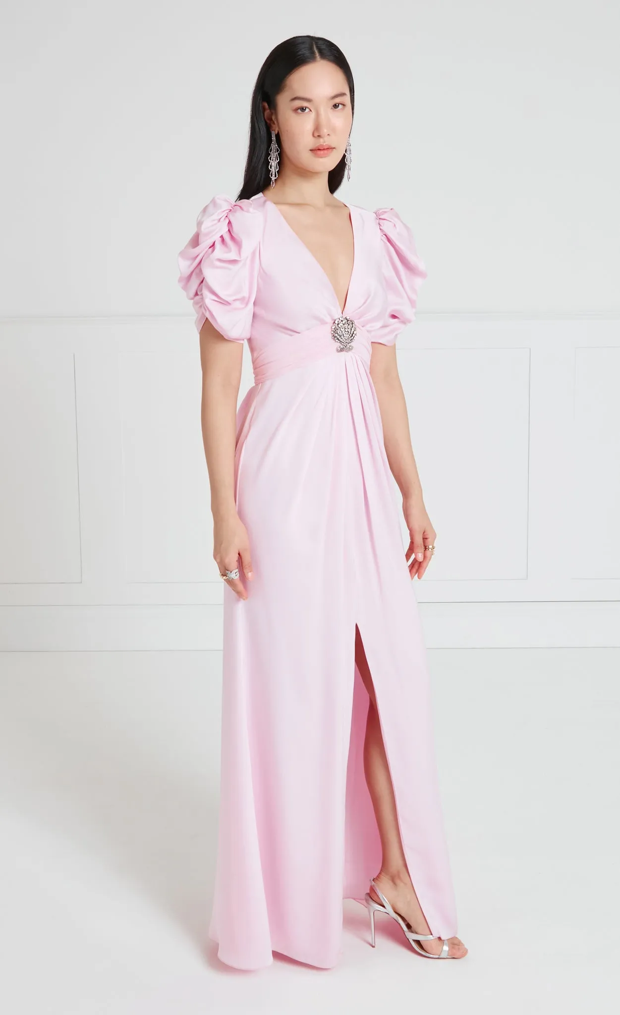 Sofia Sleeved Dress - Powder Pink