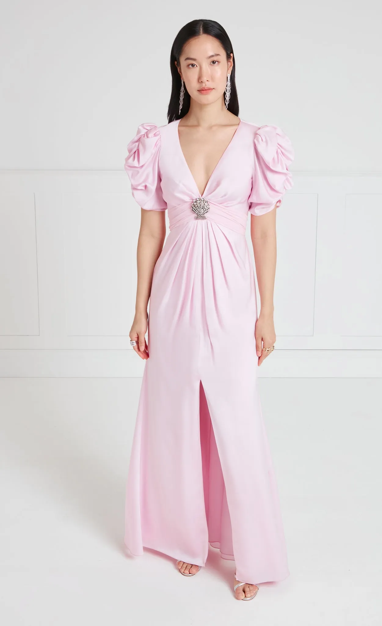 Sofia Sleeved Dress - Powder Pink