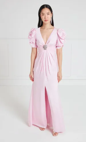 Sofia Sleeved Dress - Powder Pink