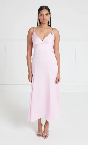 Sofia Strappy Dress - Powder Pink