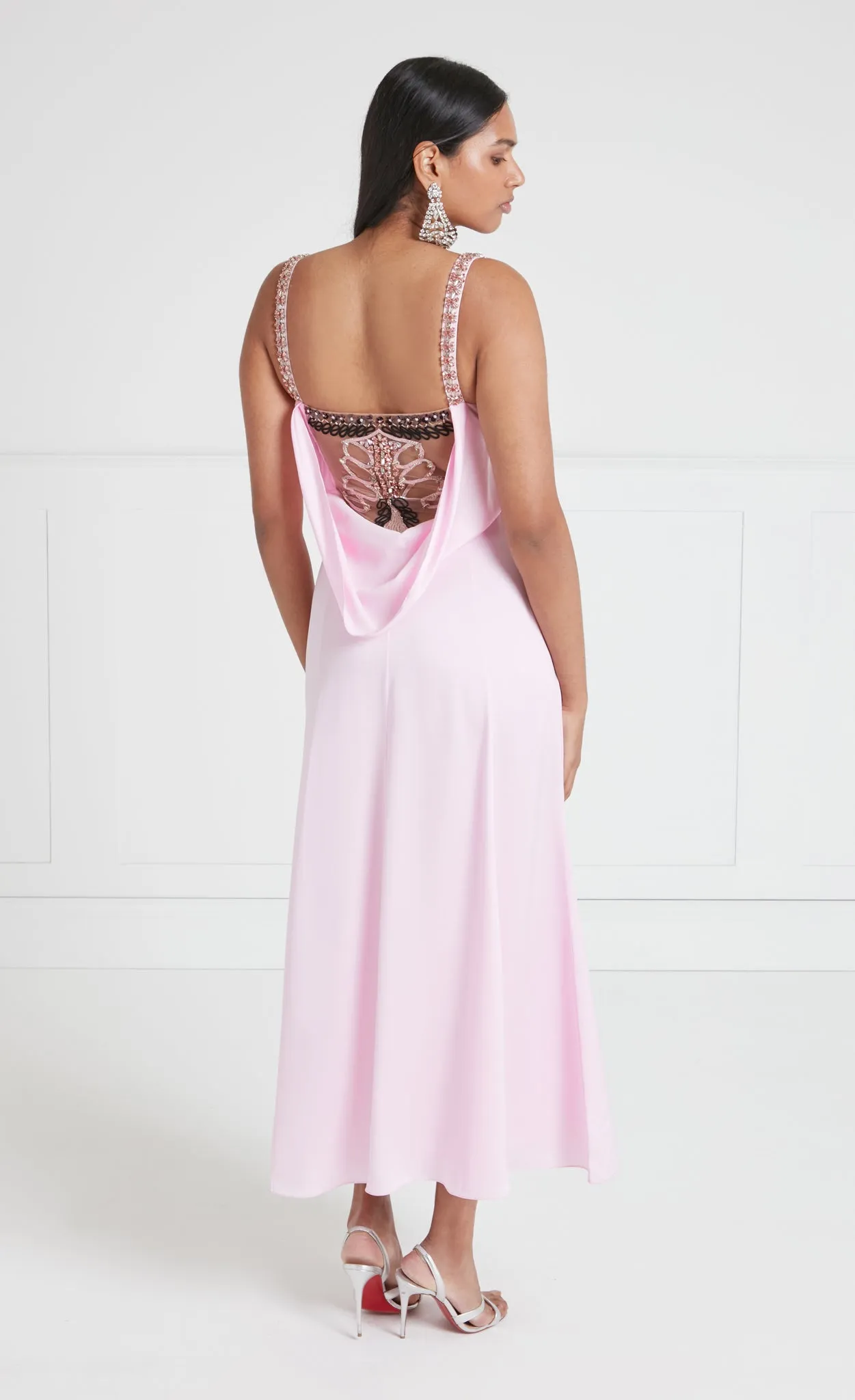Sofia Strappy Dress - Powder Pink