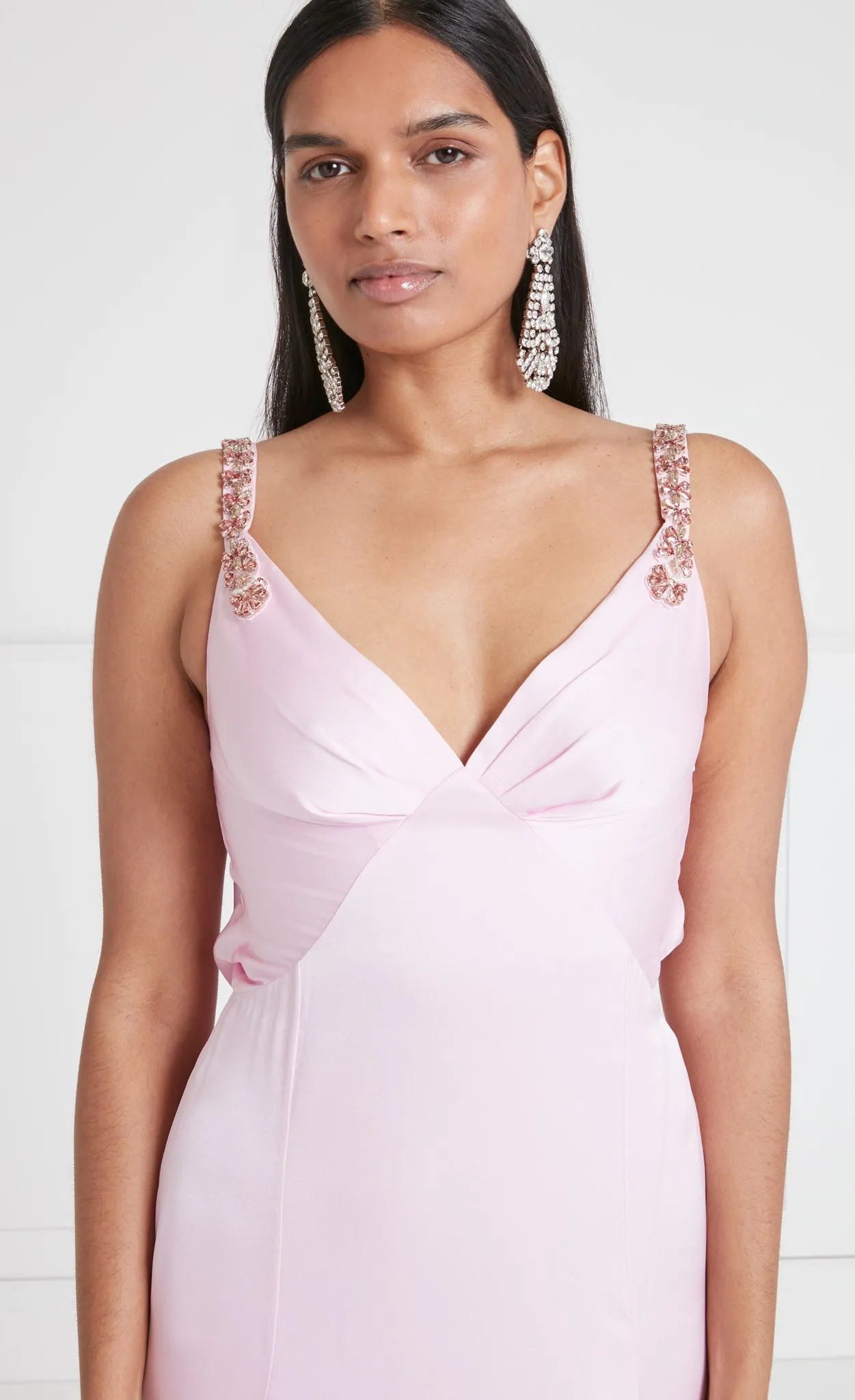 Sofia Strappy Dress - Powder Pink