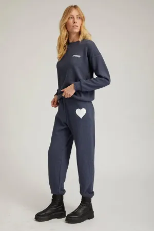 SPRWMN - Navy Heart Sweatpants