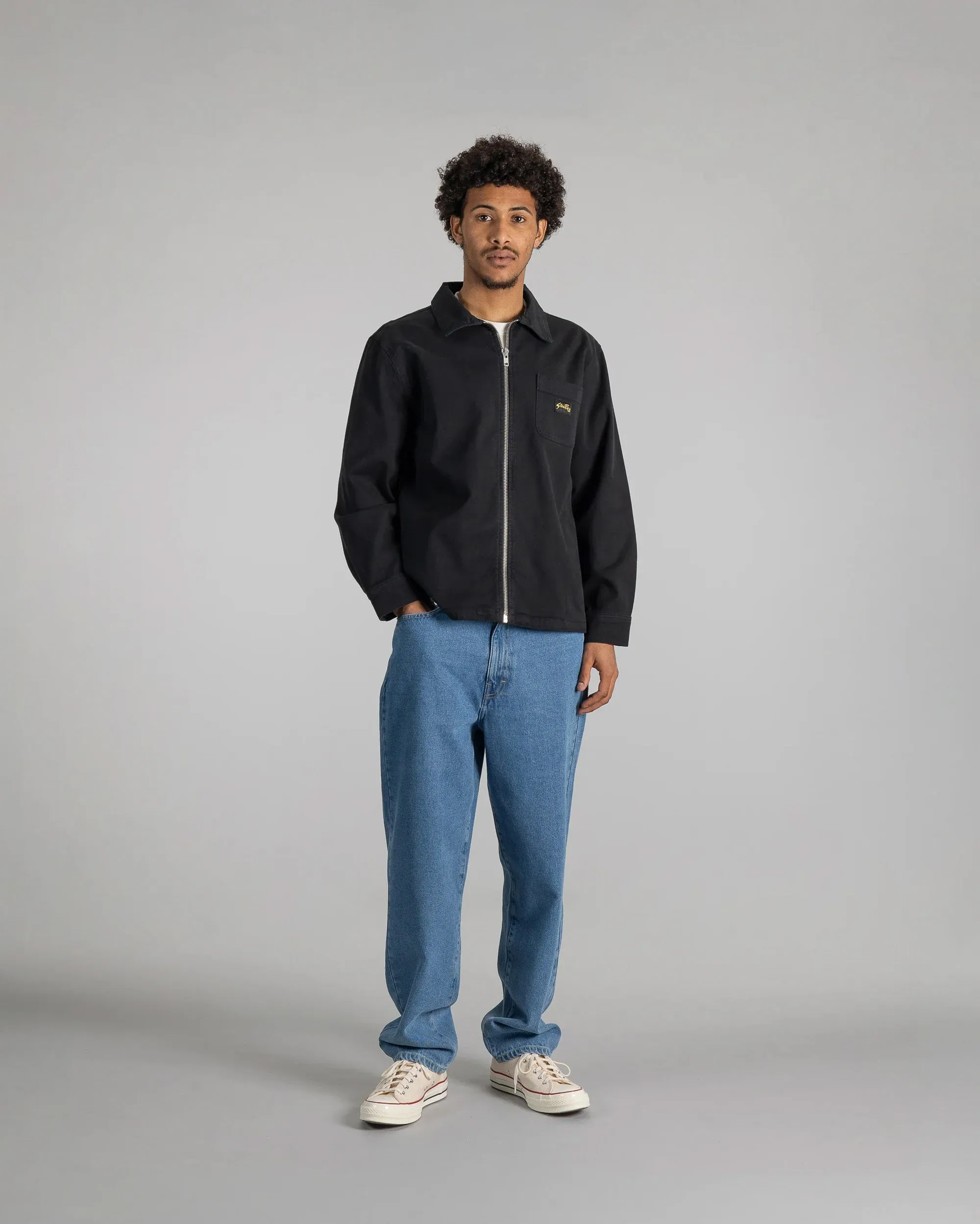 Stan Ray Zip Shirt - Washed Black Canvas