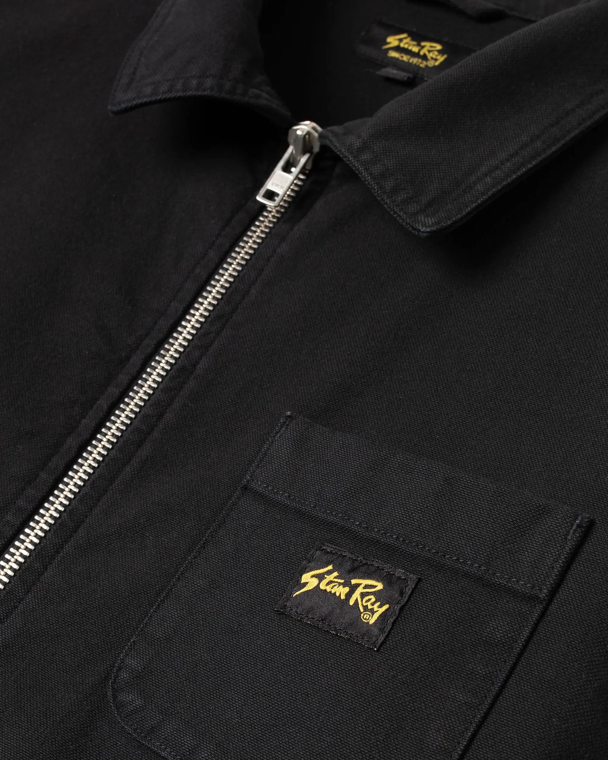 Stan Ray Zip Shirt - Washed Black Canvas