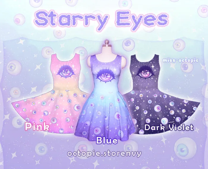 Starry Eyes Sleeveless Skater Dress