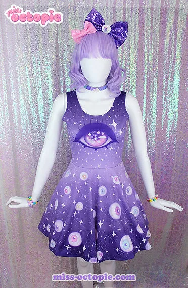 Starry Eyes Sleeveless Skater Dress