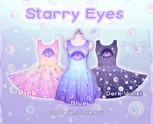 Starry Eyes Sleeveless Skater Dress