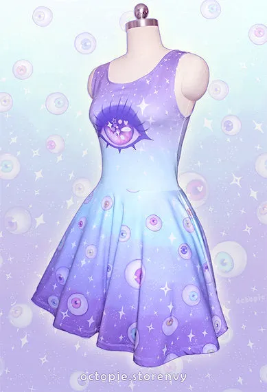 Starry Eyes Sleeveless Skater Dress