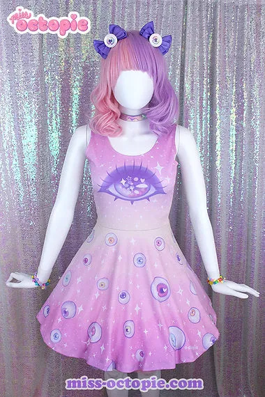 Starry Eyes Sleeveless Skater Dress