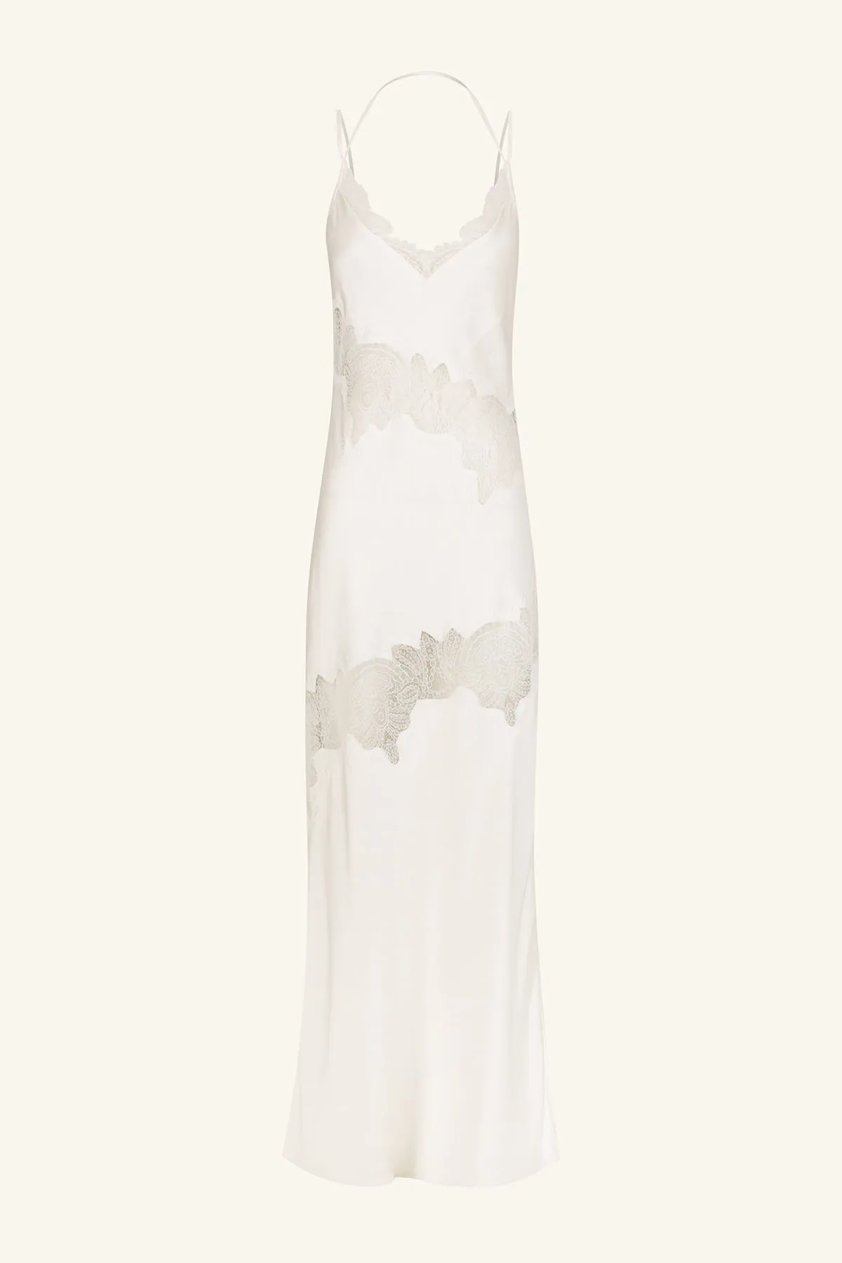 STRATUS LACE PANELLED MAXI DRESS - IVORY