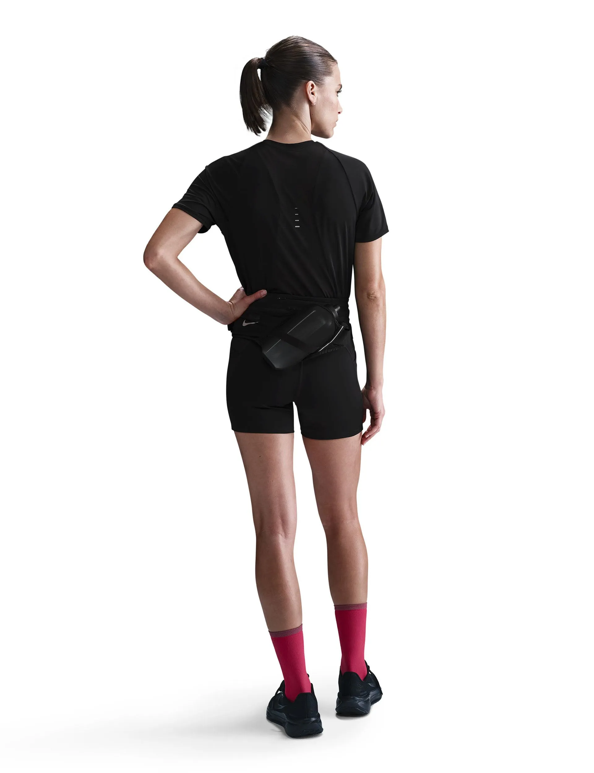 Swift Dri-FIT Short-Sleeve Running Top - Black/Reflective Silver